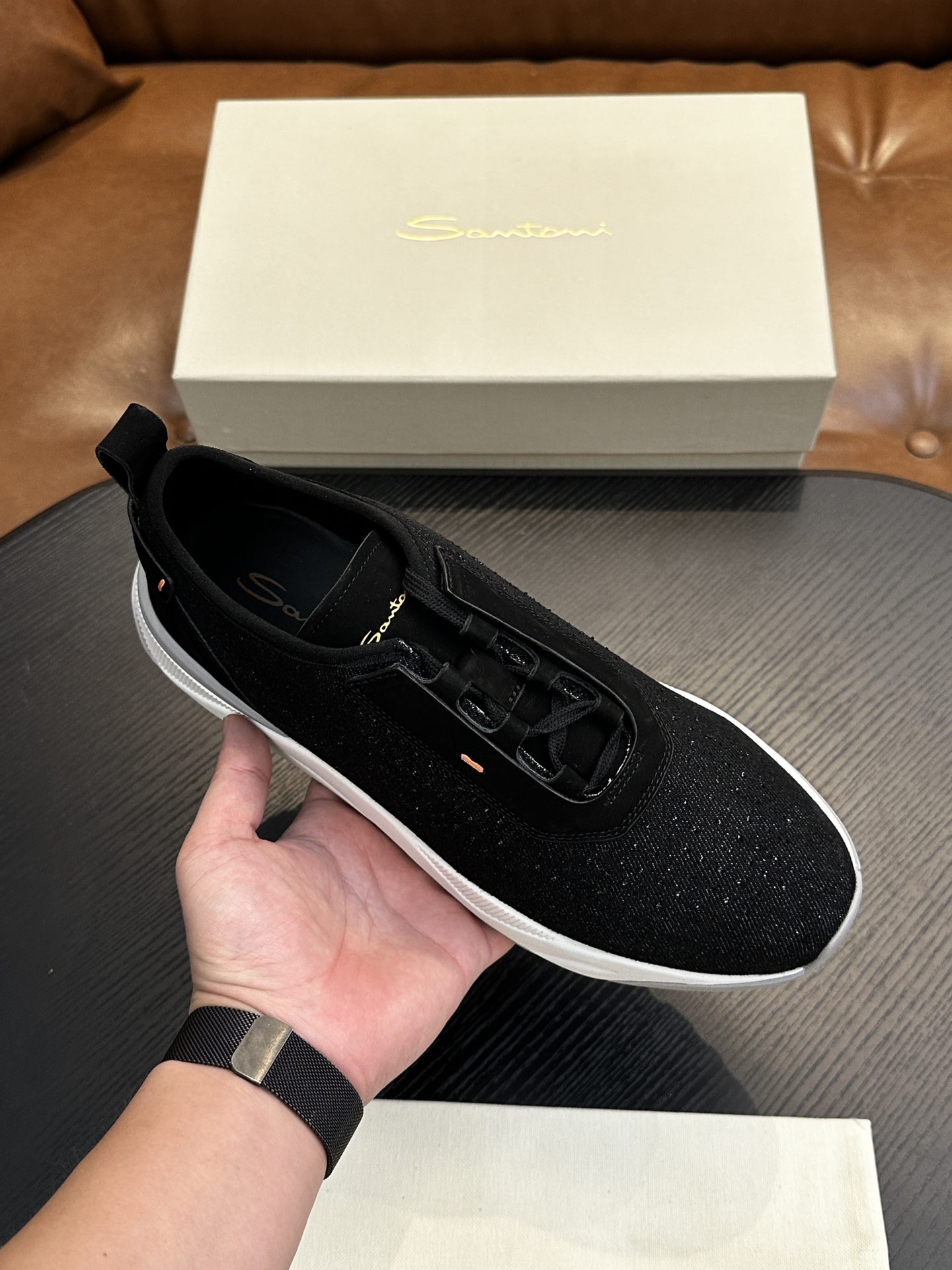 Santoni Italian Handcrafted Calfskin Men's Shoes