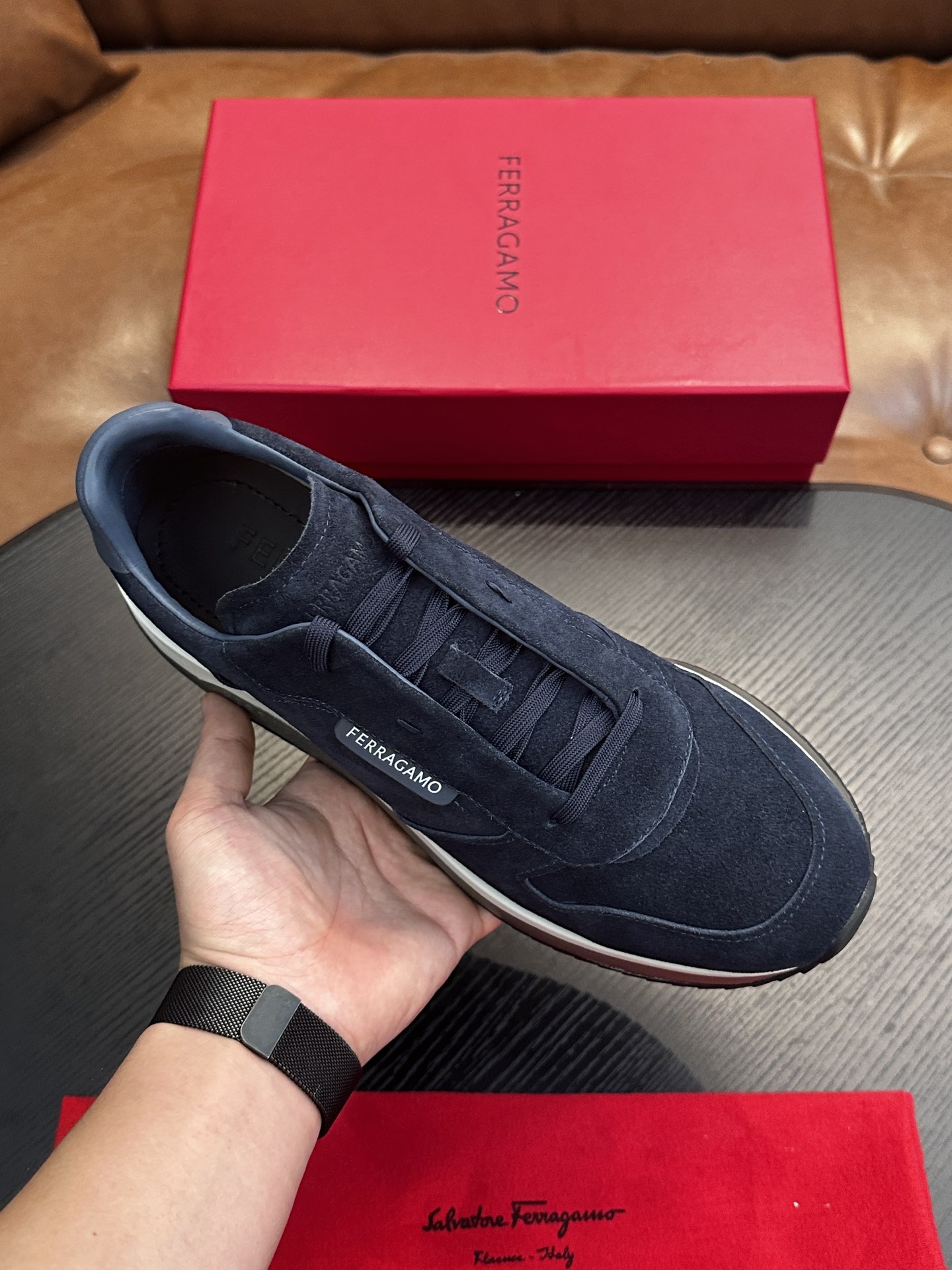 Ferragamo New Men's Business Leather Shoes