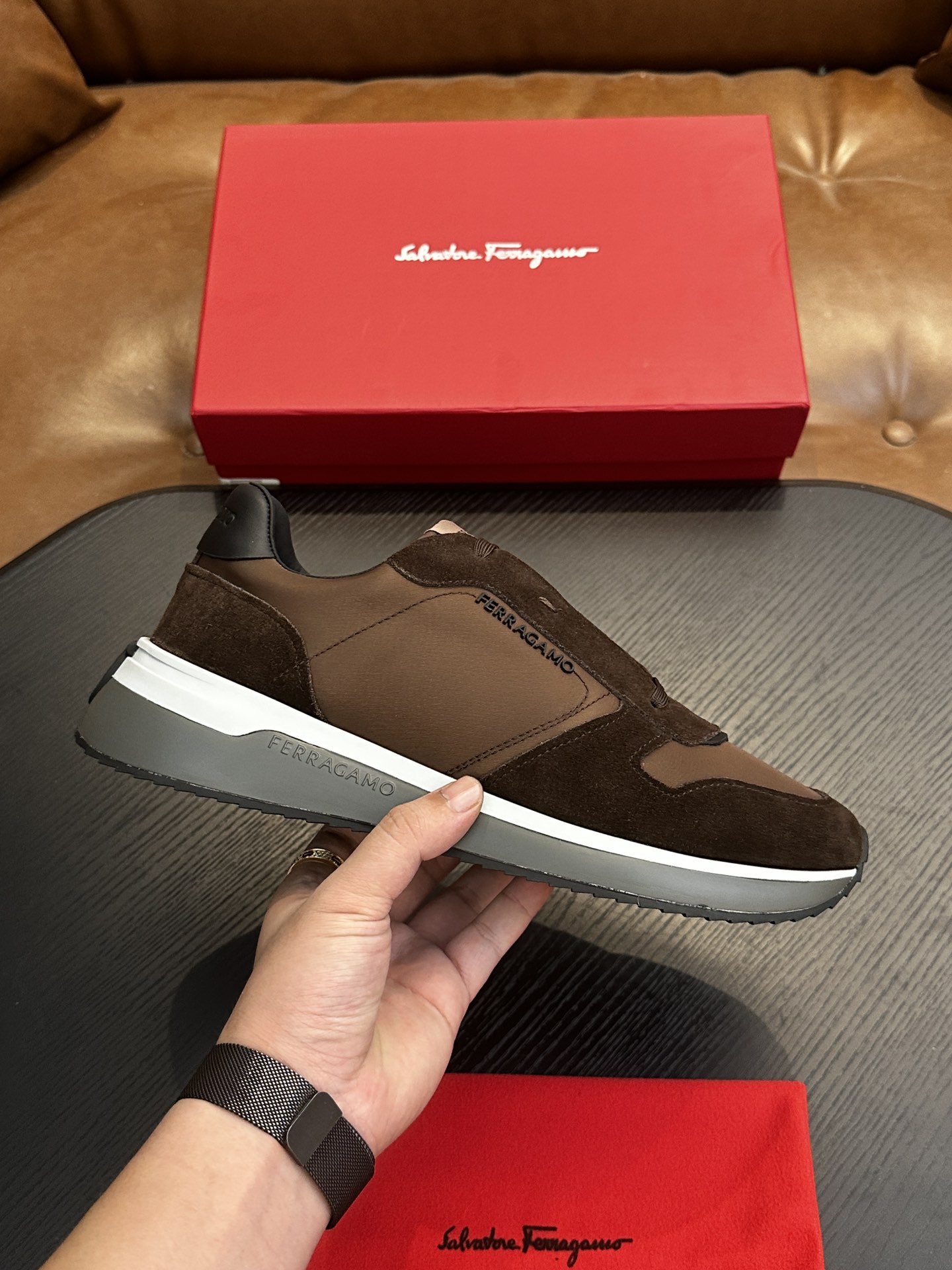 Ferragamo New Men's Business Leather Shoes