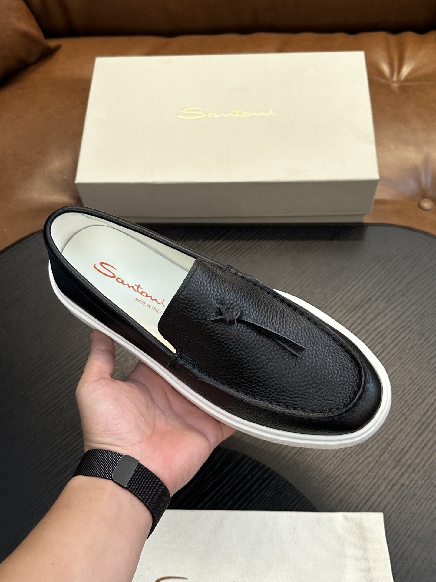 Santoni Italian Handcrafted Calfskin Men's Shoes