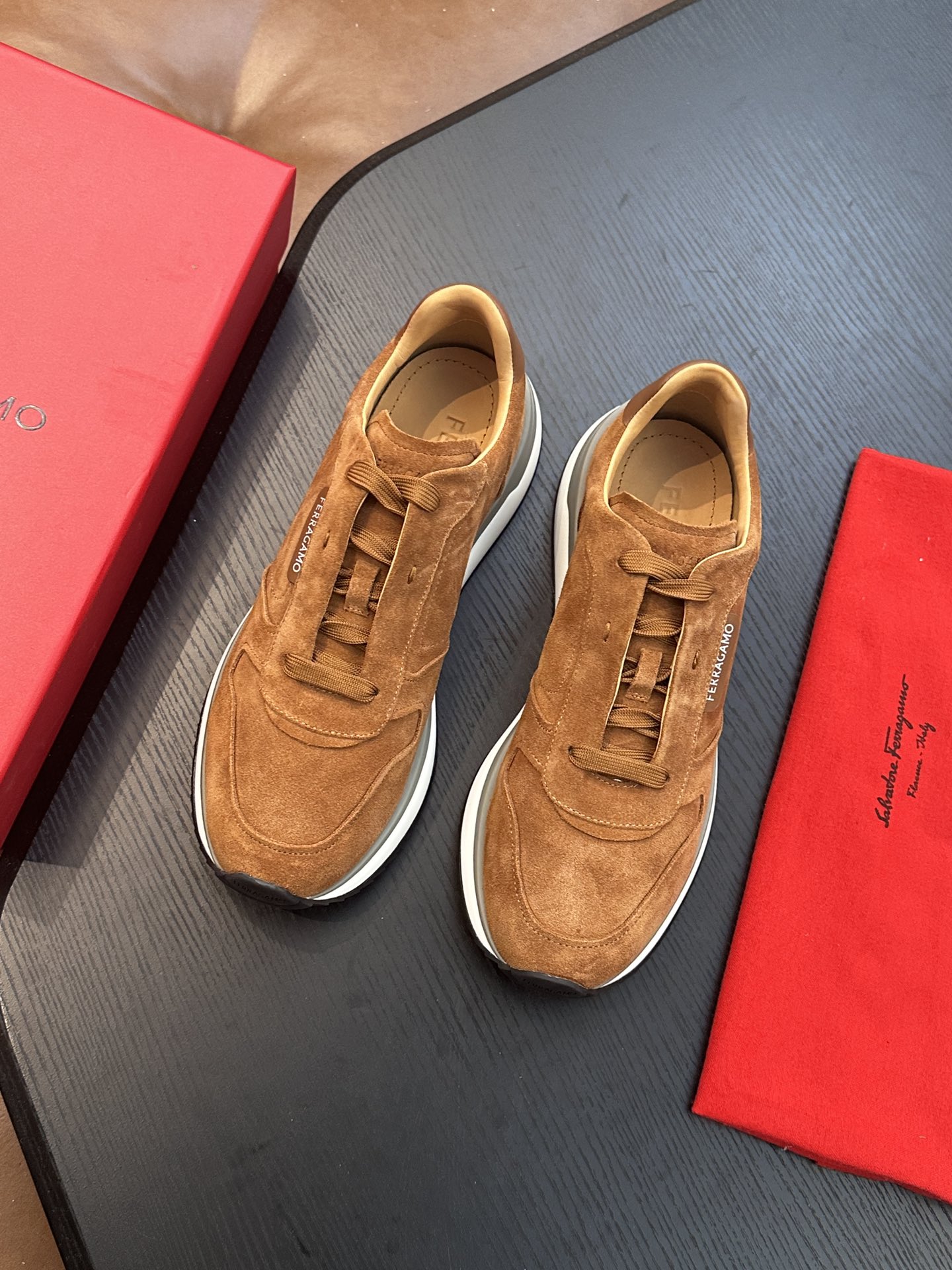 Ferragamo New Men's Business Leather Shoes