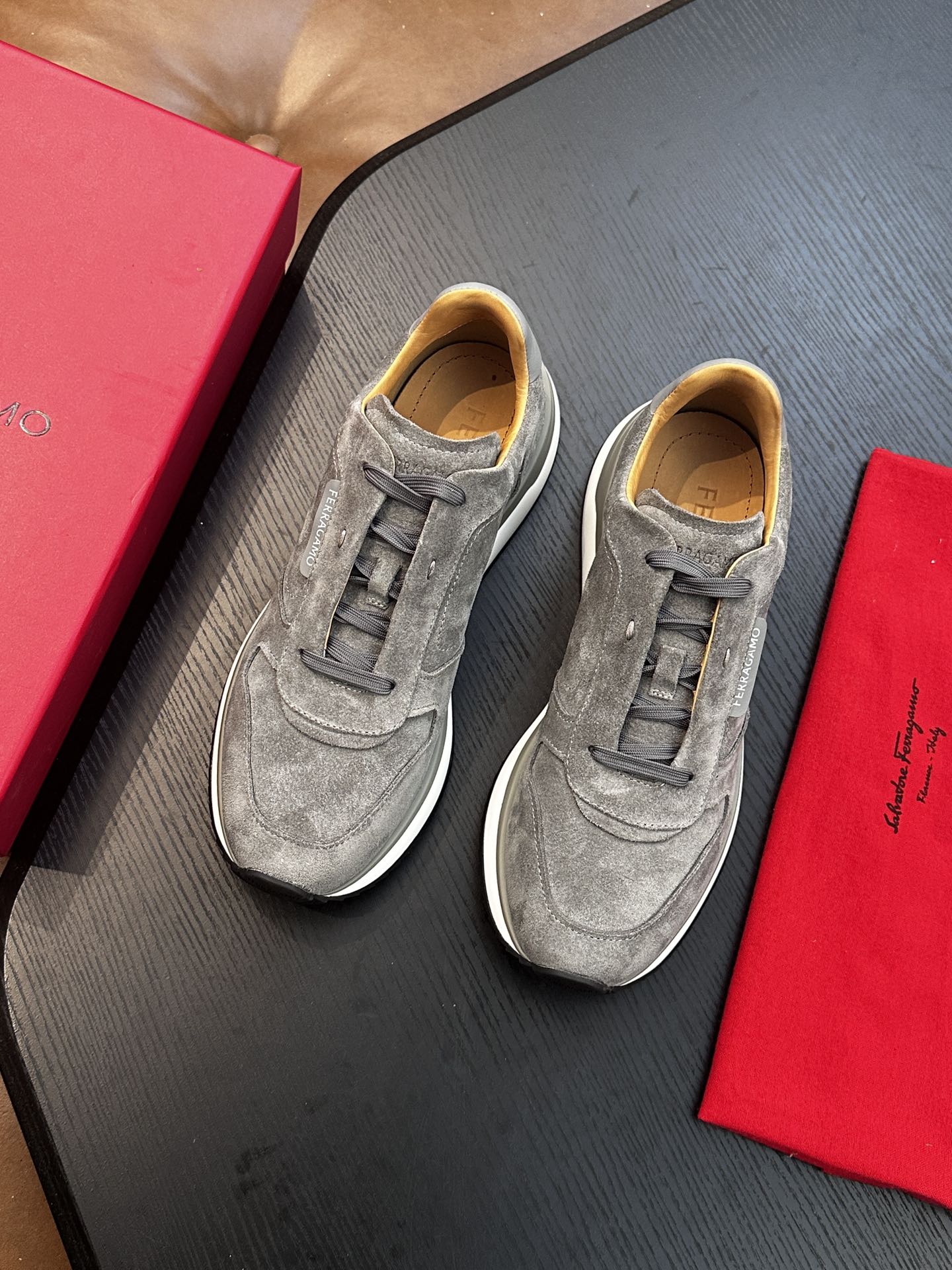 Ferragamo New Men's Business Leather Shoes