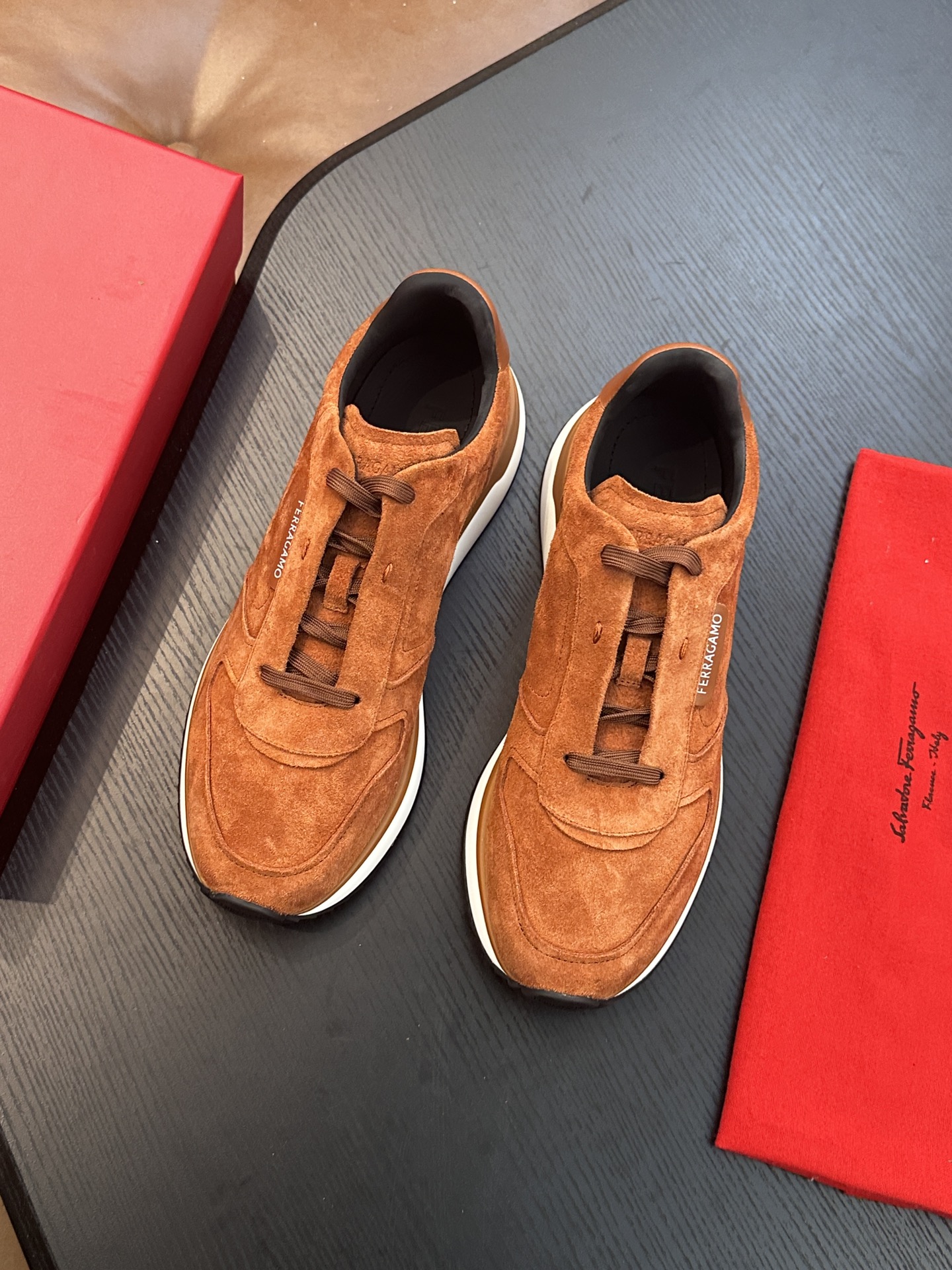 Ferragamo New Men's Business Leather Shoes