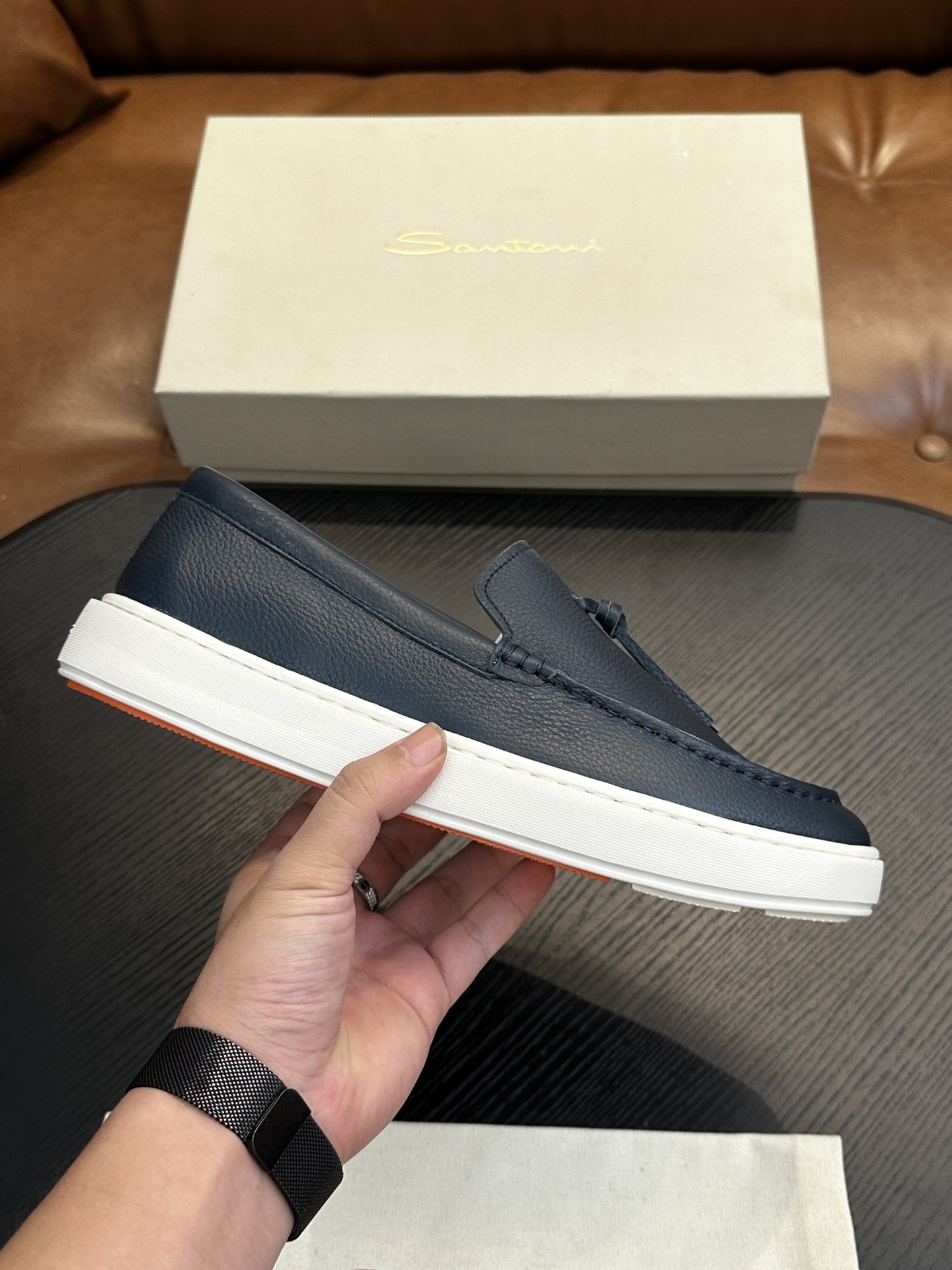 Santoni Italian Handcrafted Calfskin Men's Shoes