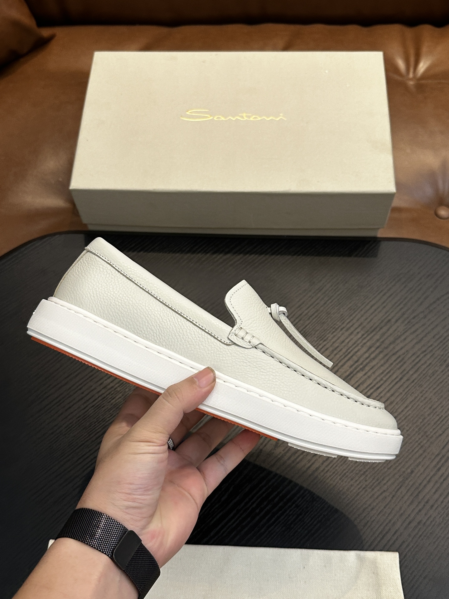 Santoni Italian Handcrafted Calfskin Men's Shoes