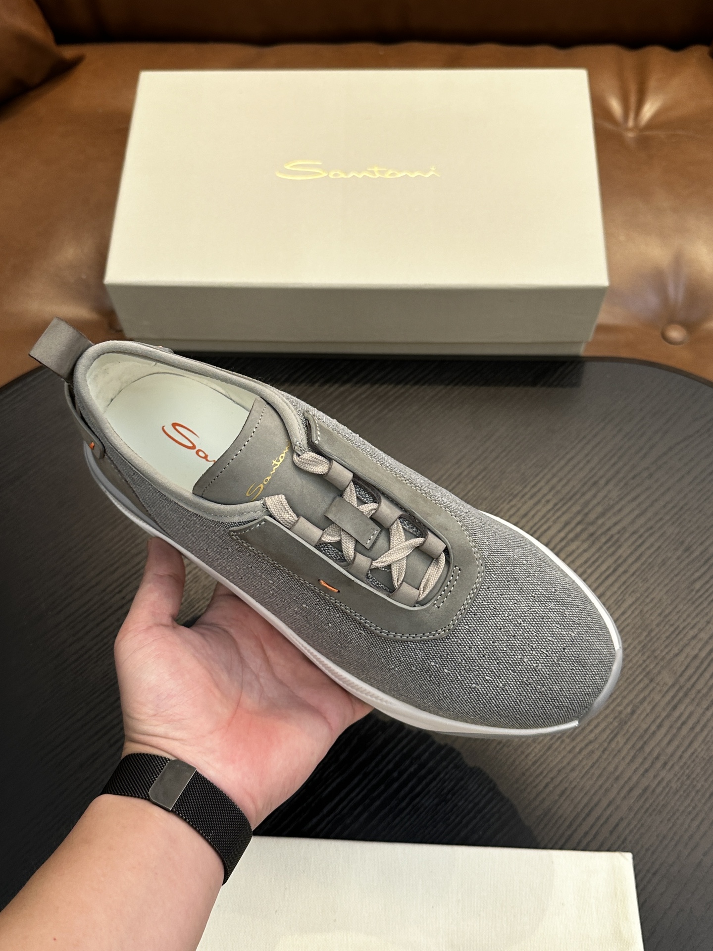 Santoni Italian Handcrafted Calfskin Men's Shoes