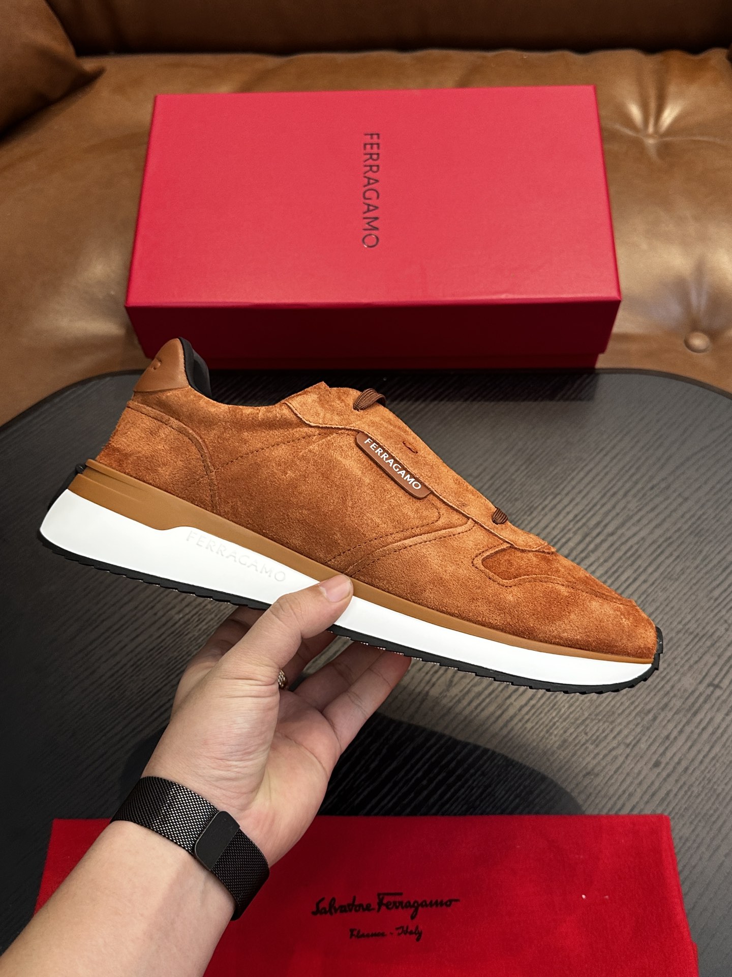 Ferragamo New Men's Business Leather Shoes