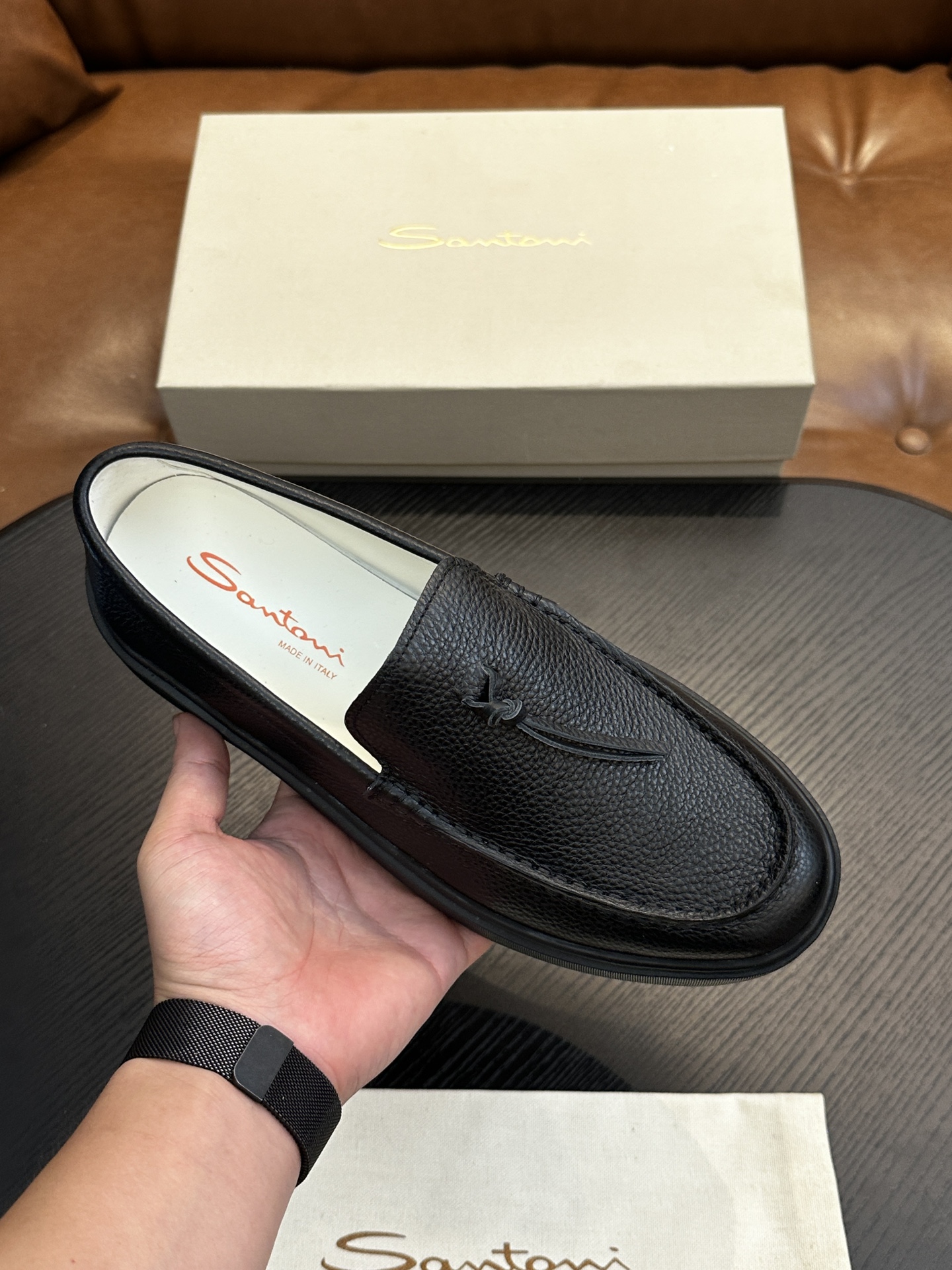 Santoni Italian Handcrafted Calfskin Men's Shoes