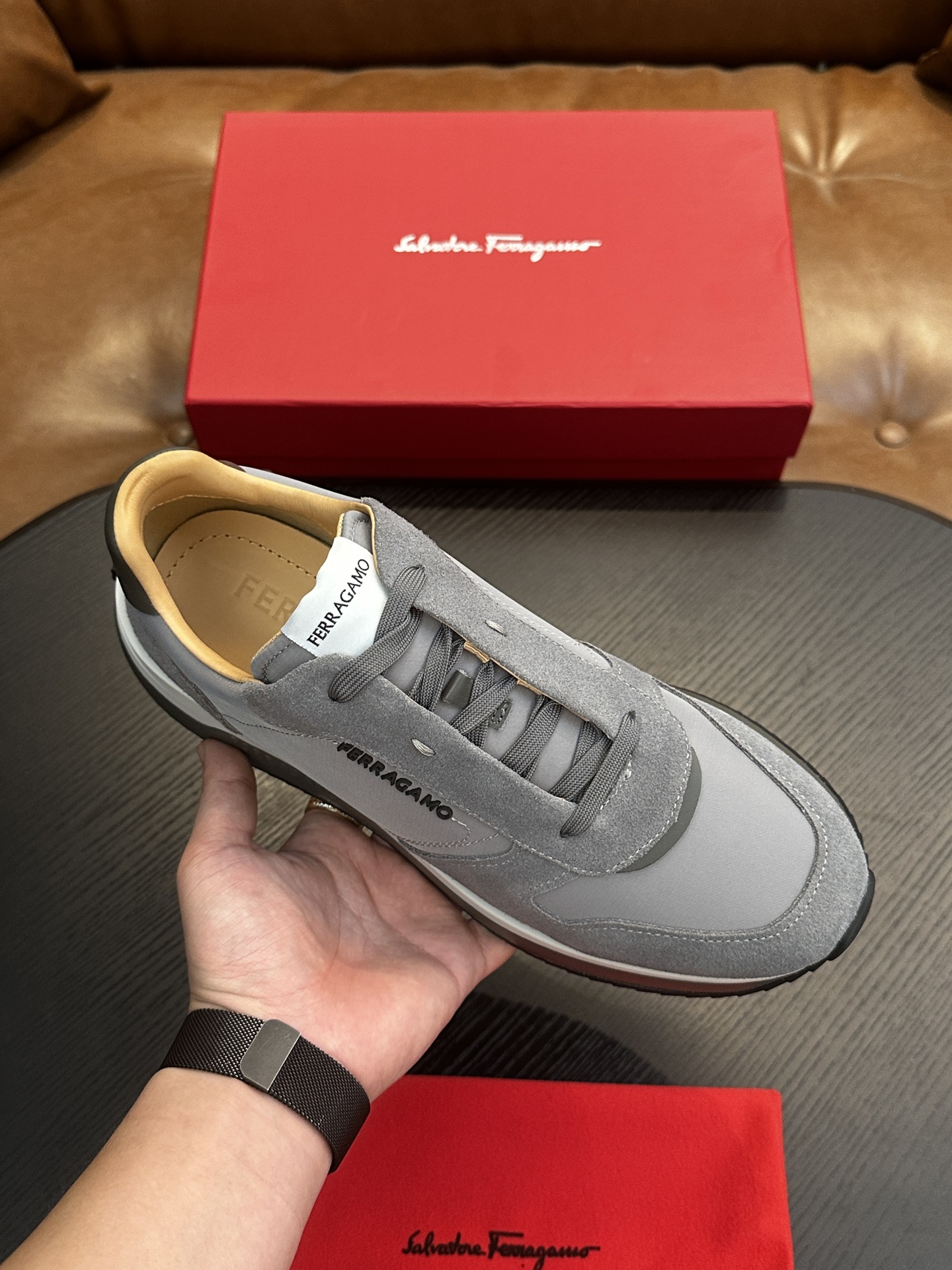 Ferragamo New Men's Business Leather Shoes