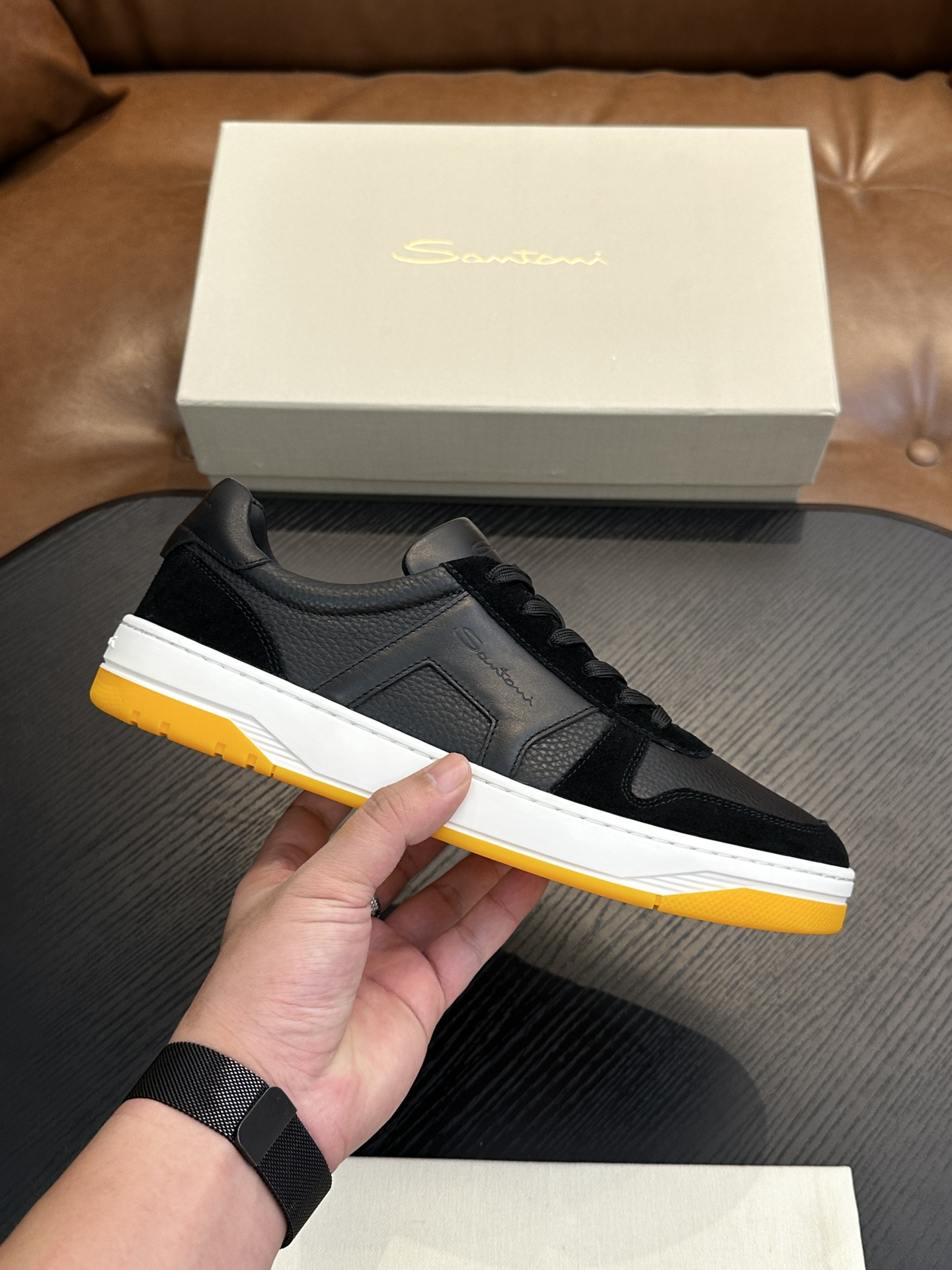 Santoni Italian Handcrafted Calfskin Men's Shoes