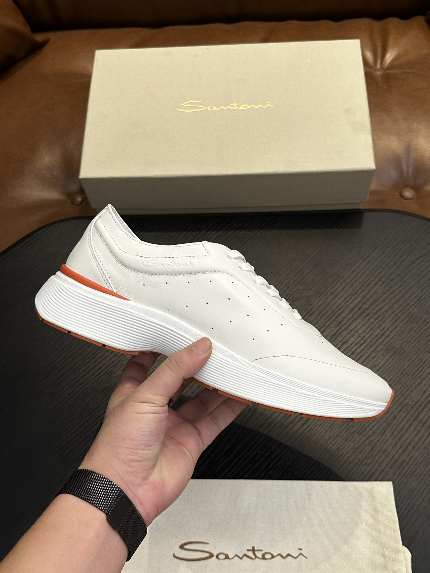 Santoni Italian Handcrafted Calfskin Men's Shoes