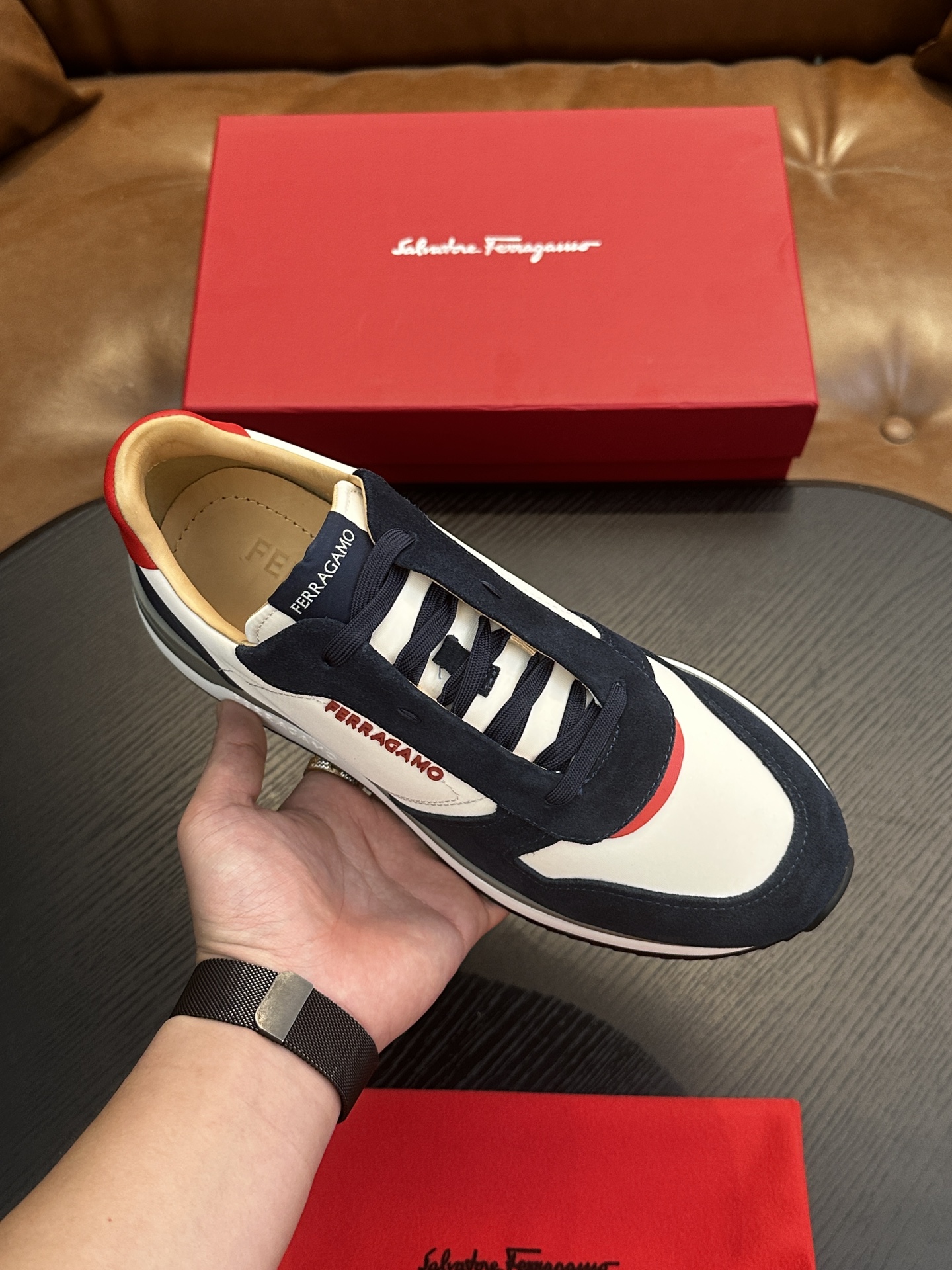 Ferragamo New Men's Business Leather Shoes