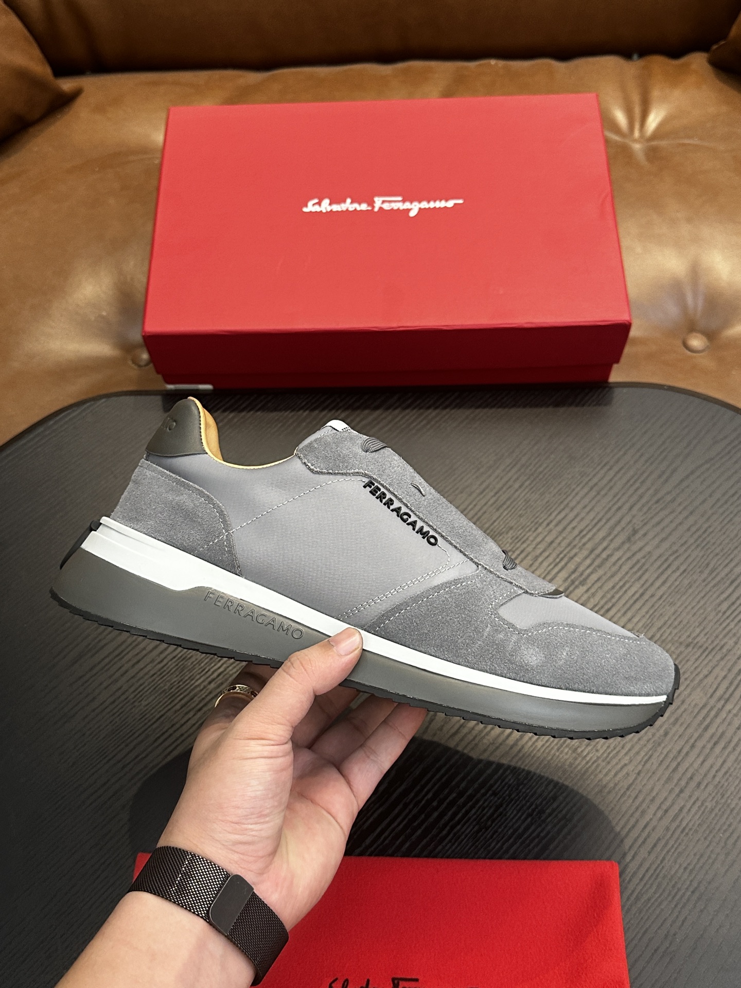 Ferragamo New Men's Business Leather Shoes