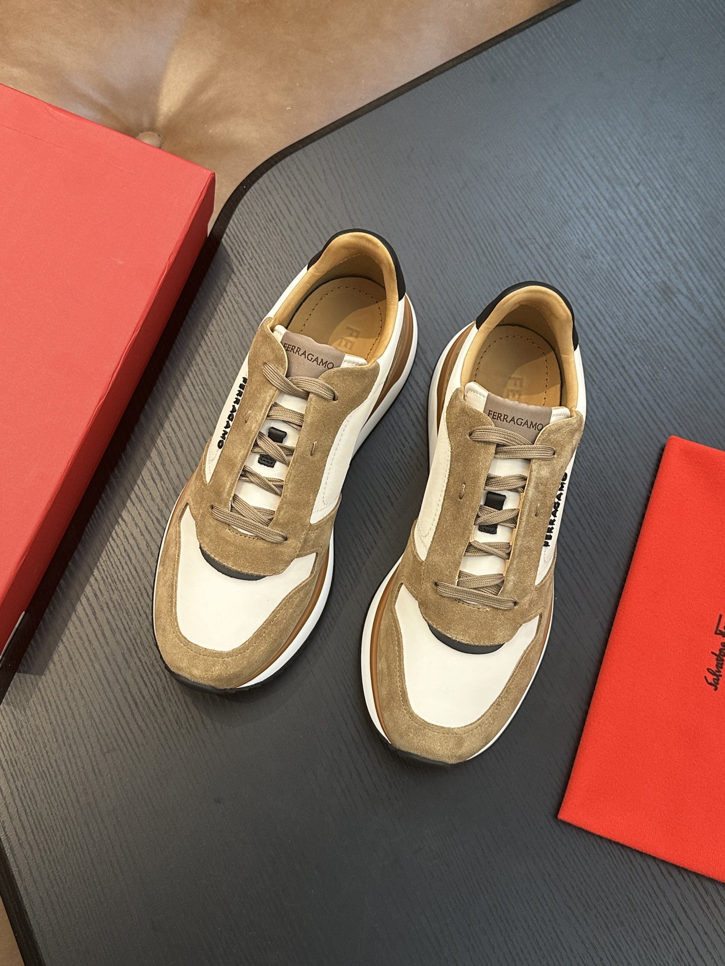 Ferragamo New Men's Business Leather Shoes