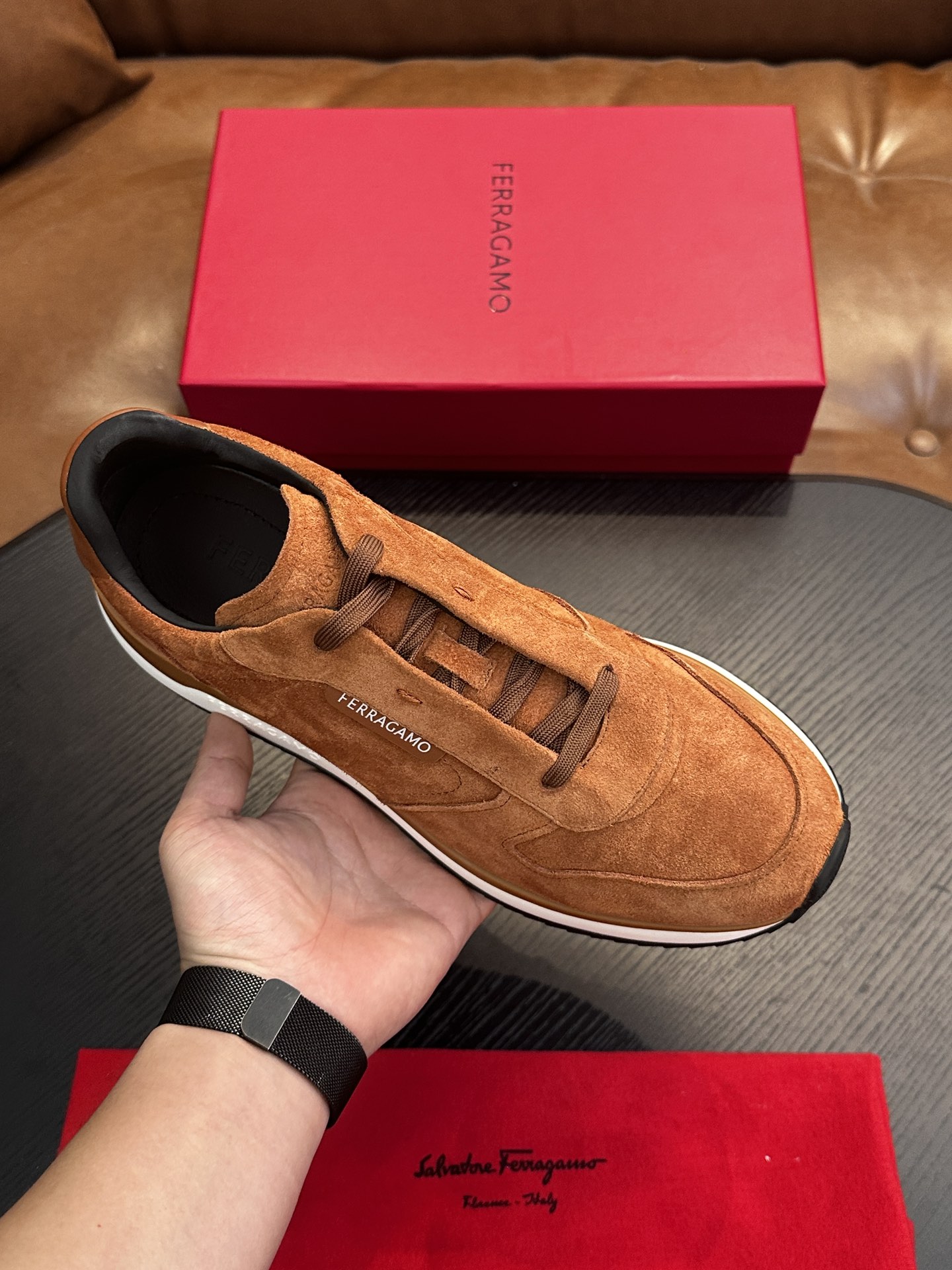 Ferragamo New Men's Business Leather Shoes