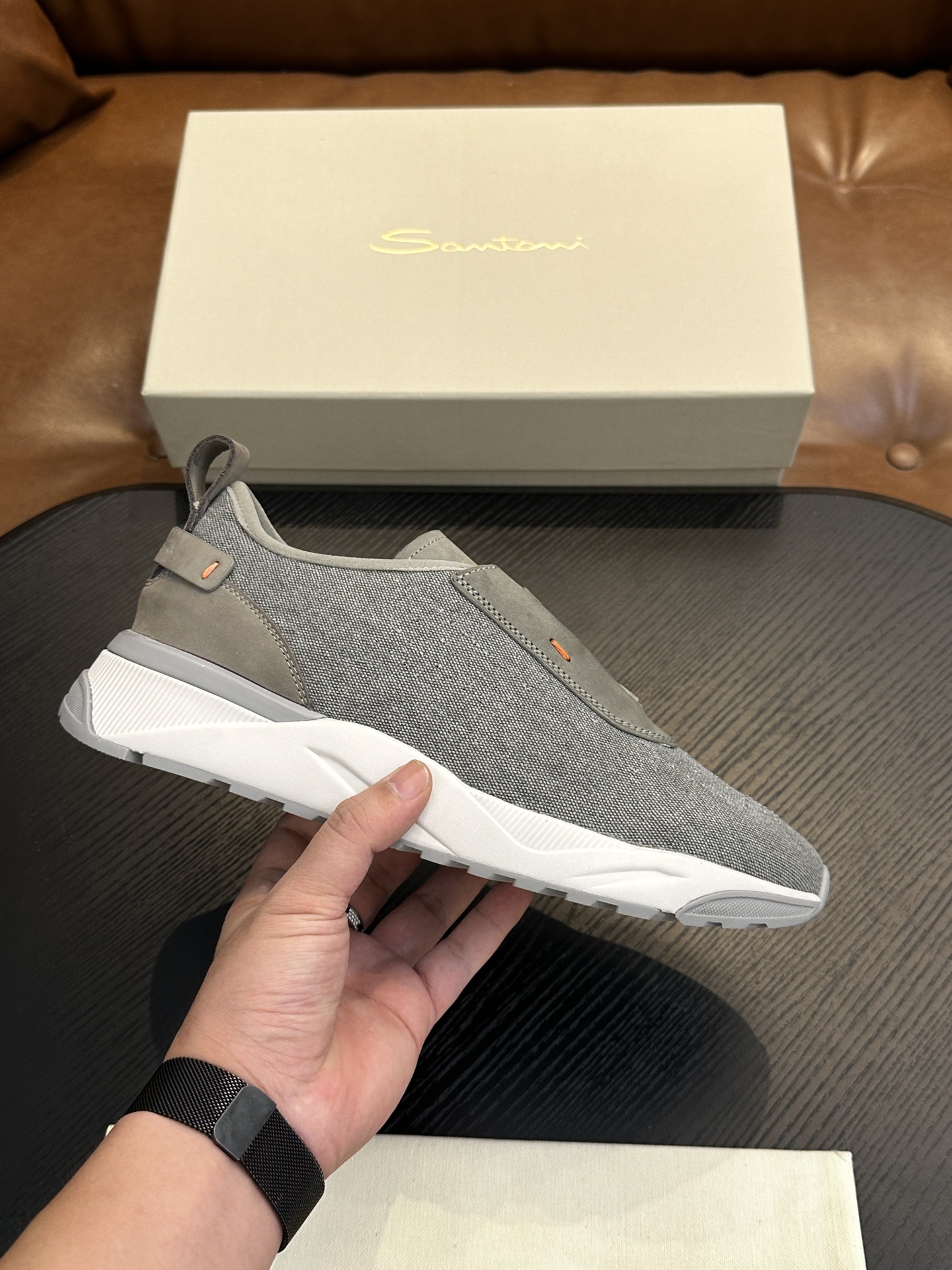 Santoni Italian Handcrafted Calfskin Men's Shoes