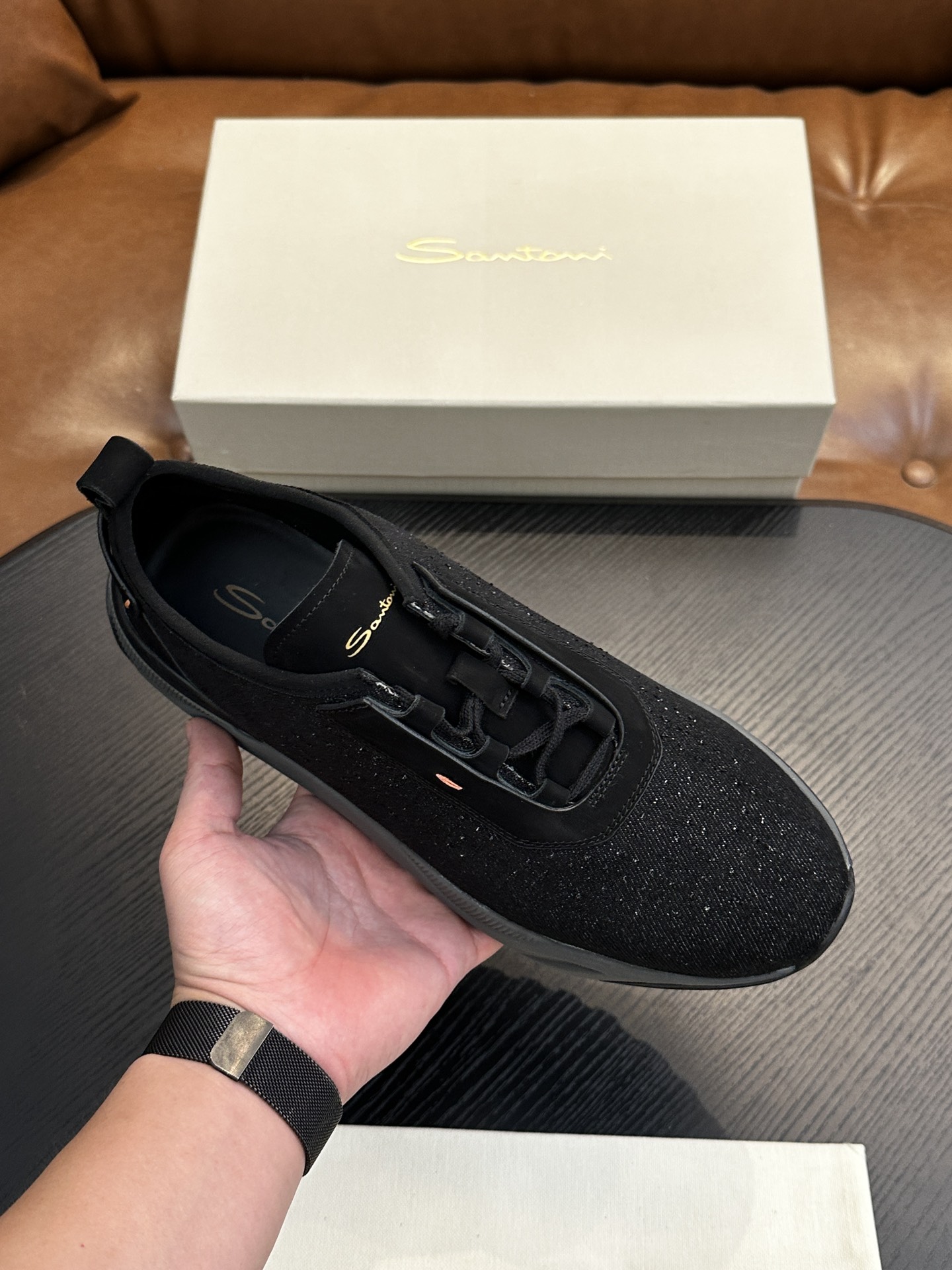 Santoni Italian Handcrafted Calfskin Men's Shoes