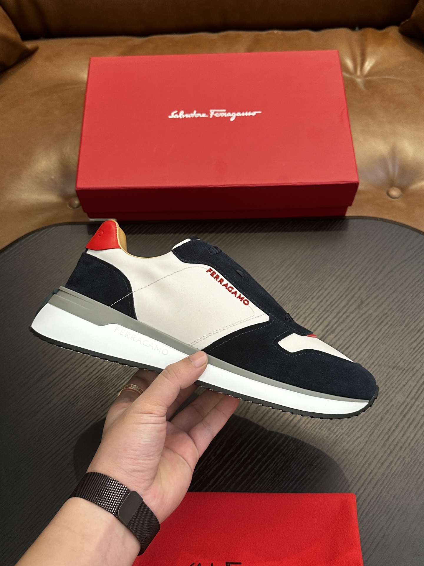 Ferragamo New Men's Business Leather Shoes