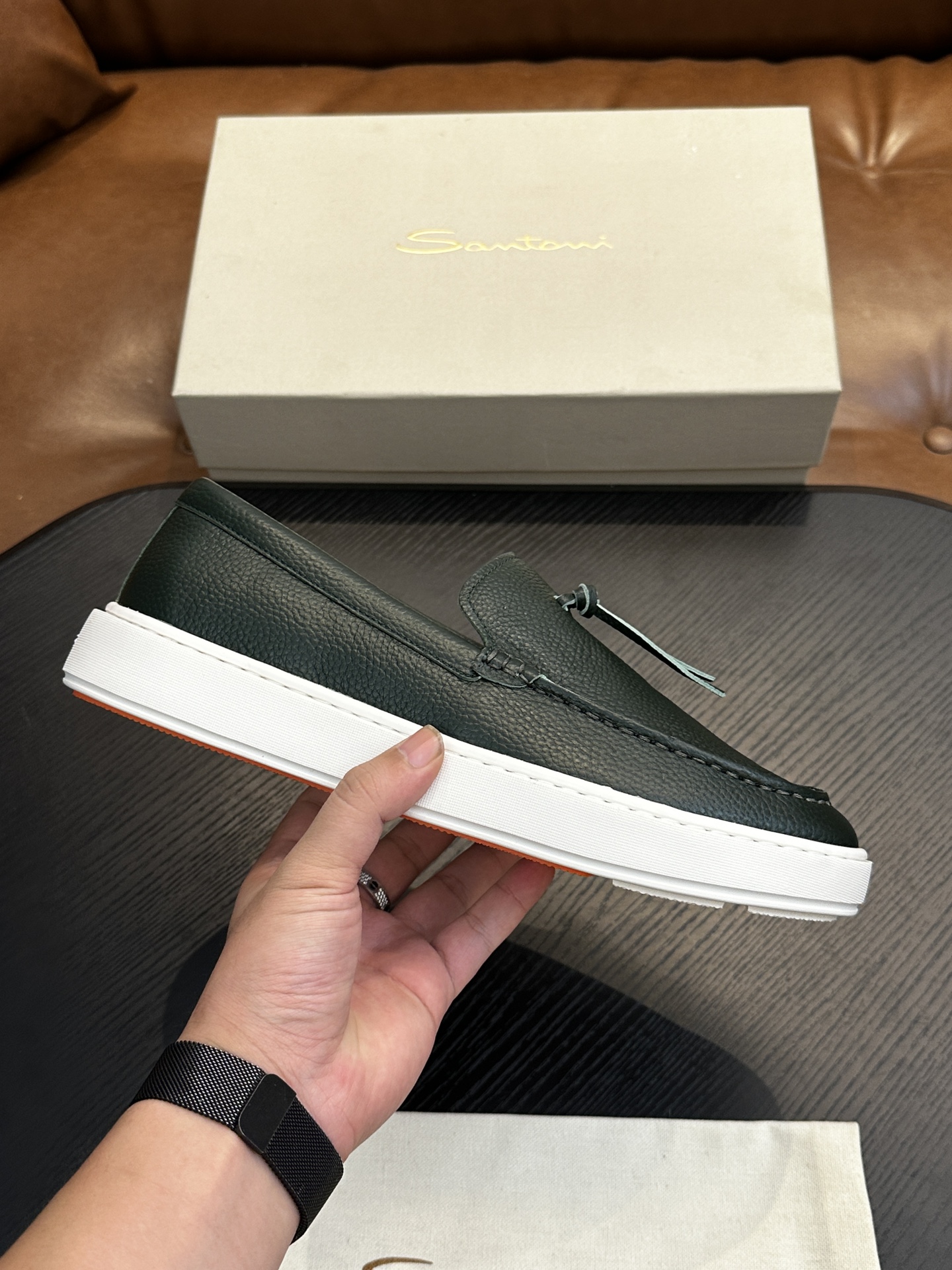 Santoni Italian Handcrafted Calfskin Men's Shoes