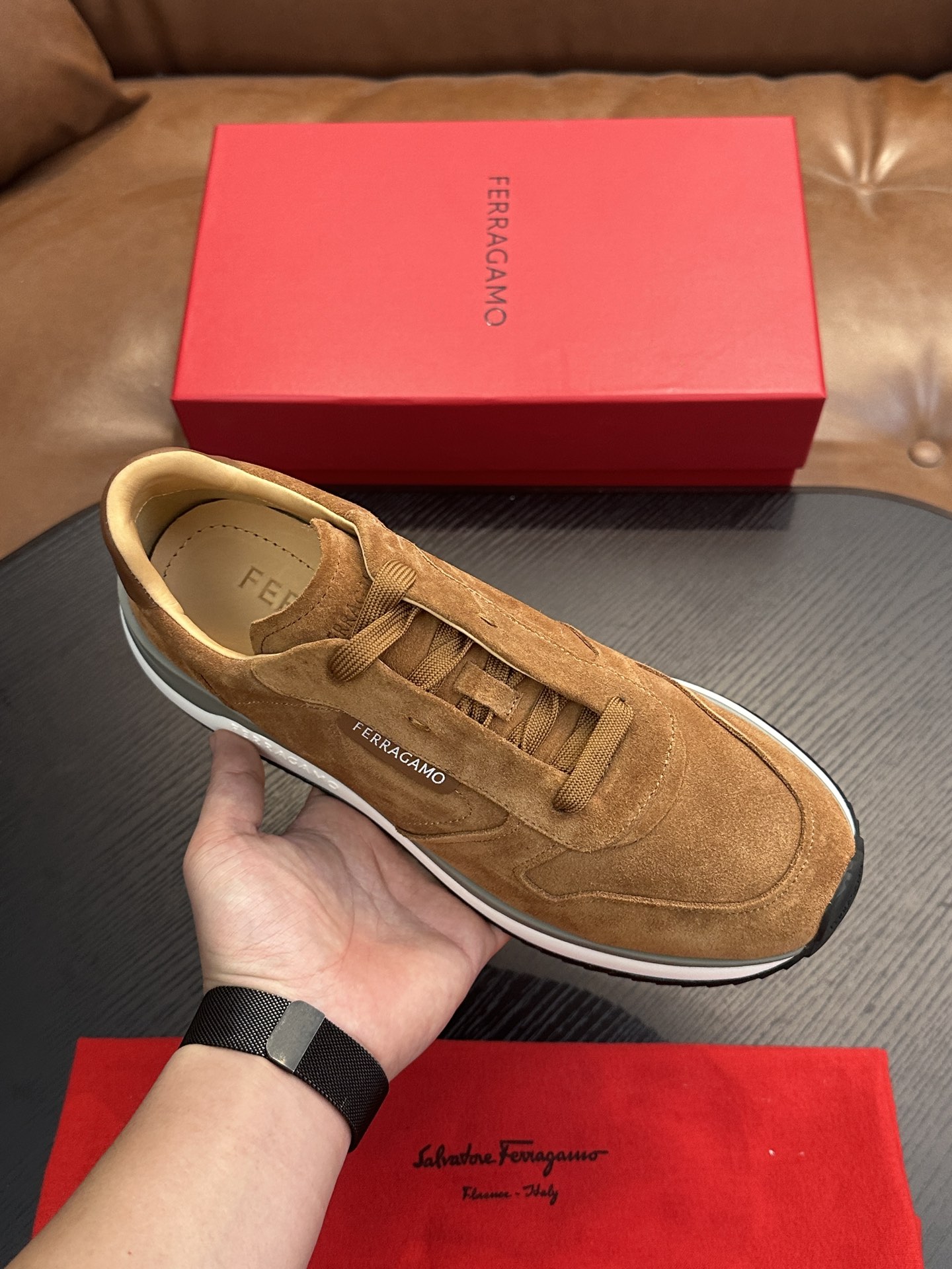 Ferragamo New Men's Business Leather Shoes