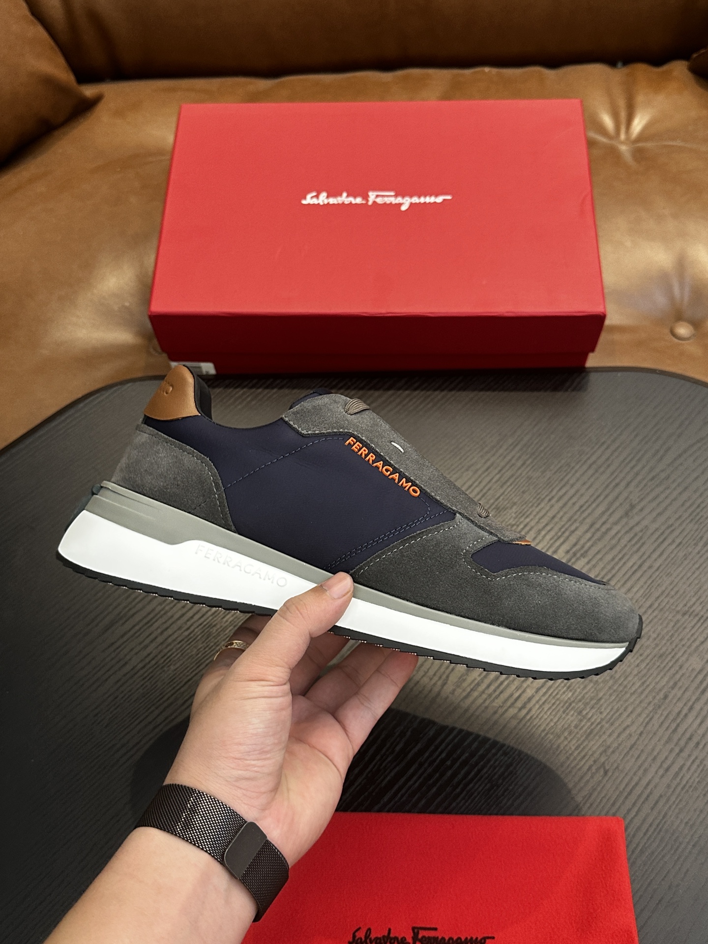 Ferragamo New Men's Business Leather Shoes