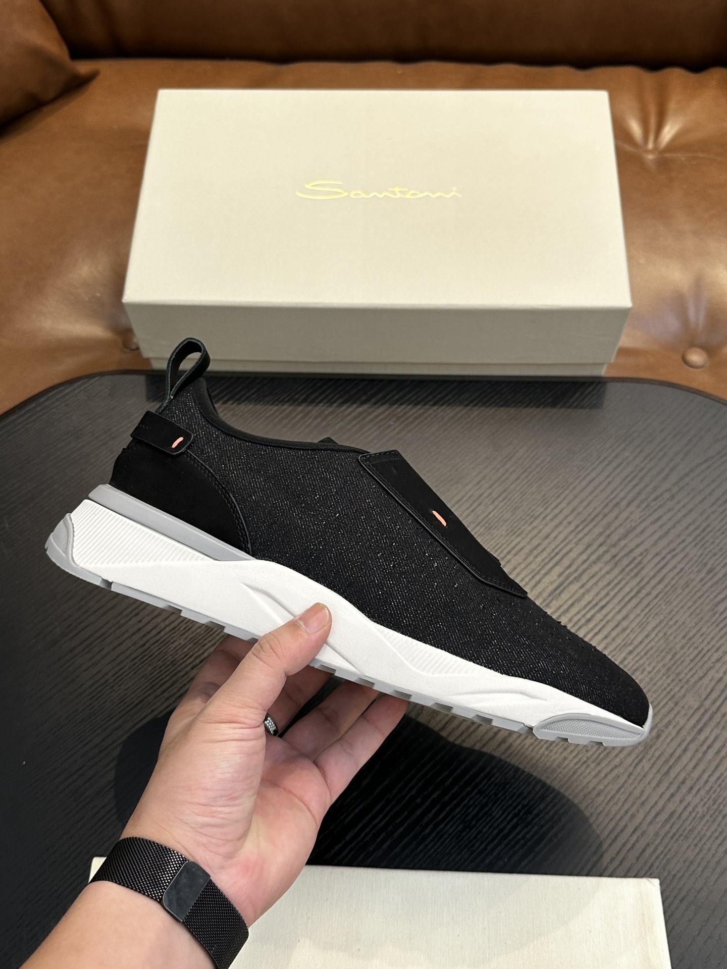 Santoni Italian Handcrafted Calfskin Men's Shoes