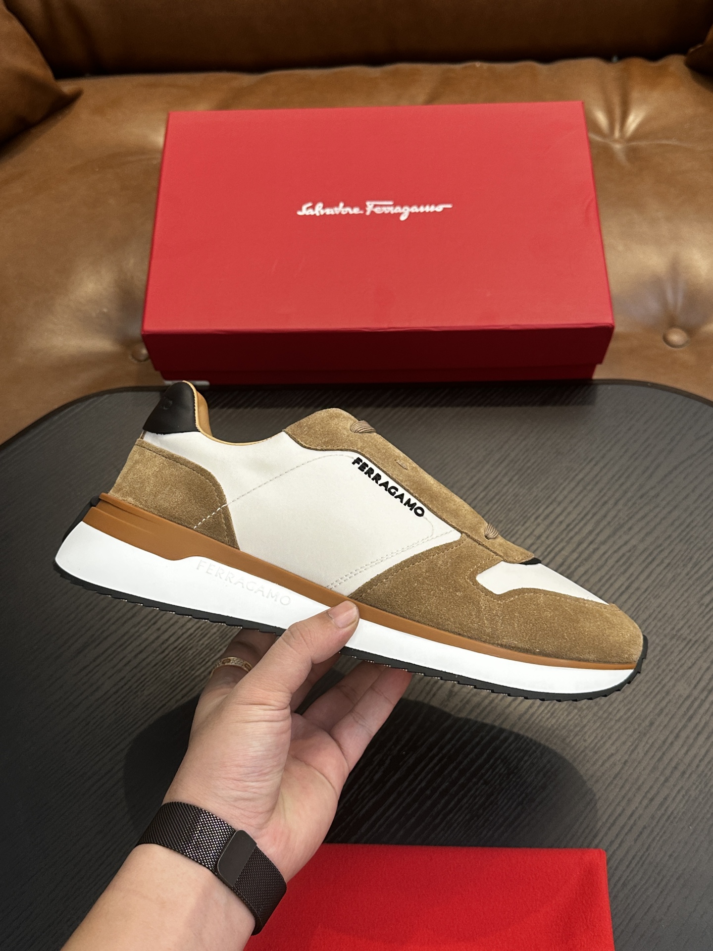 Ferragamo New Men's Business Leather Shoes