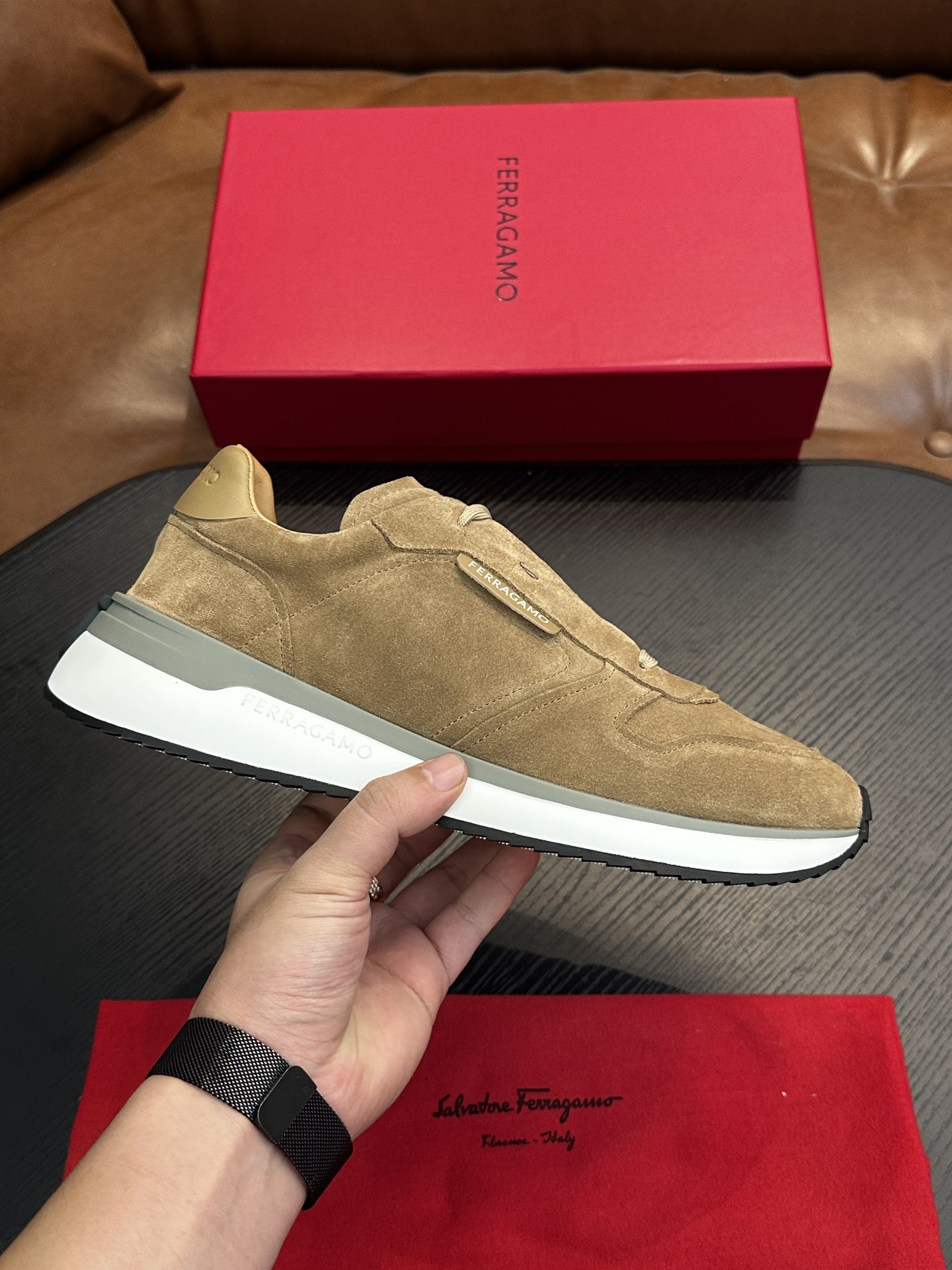 Ferragamo New Men's Business Leather Shoes