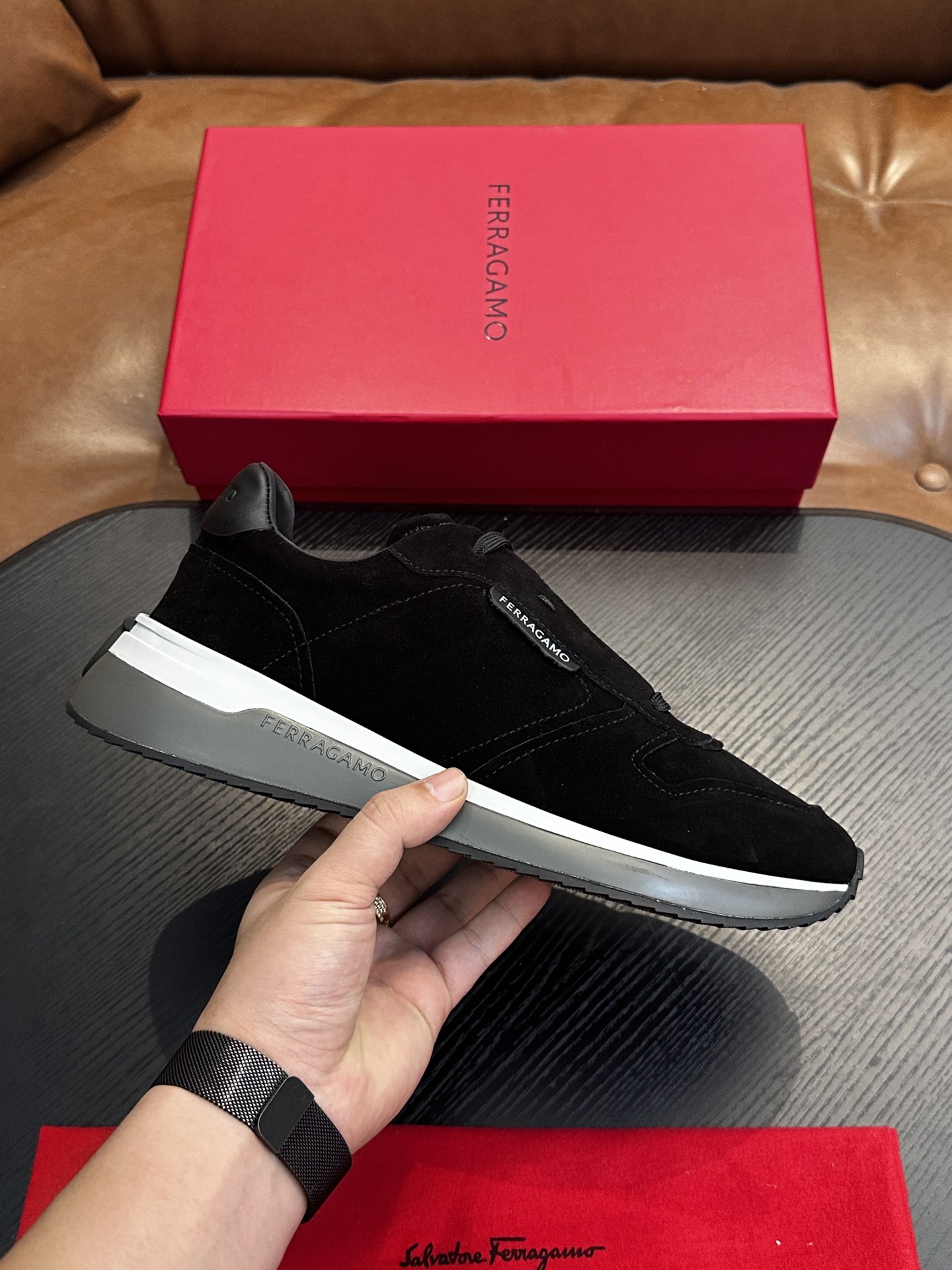 Ferragamo New Men's Business Leather Shoes