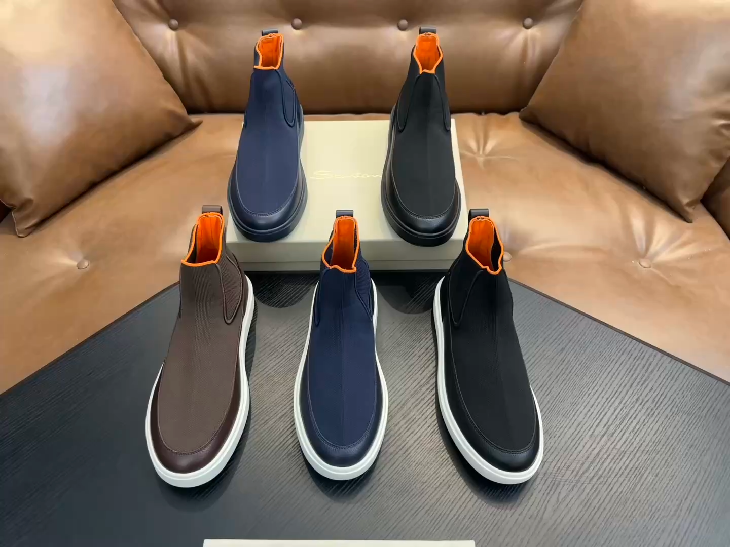 Santoni Italian Handcrafted Calfskin Men's Shoes