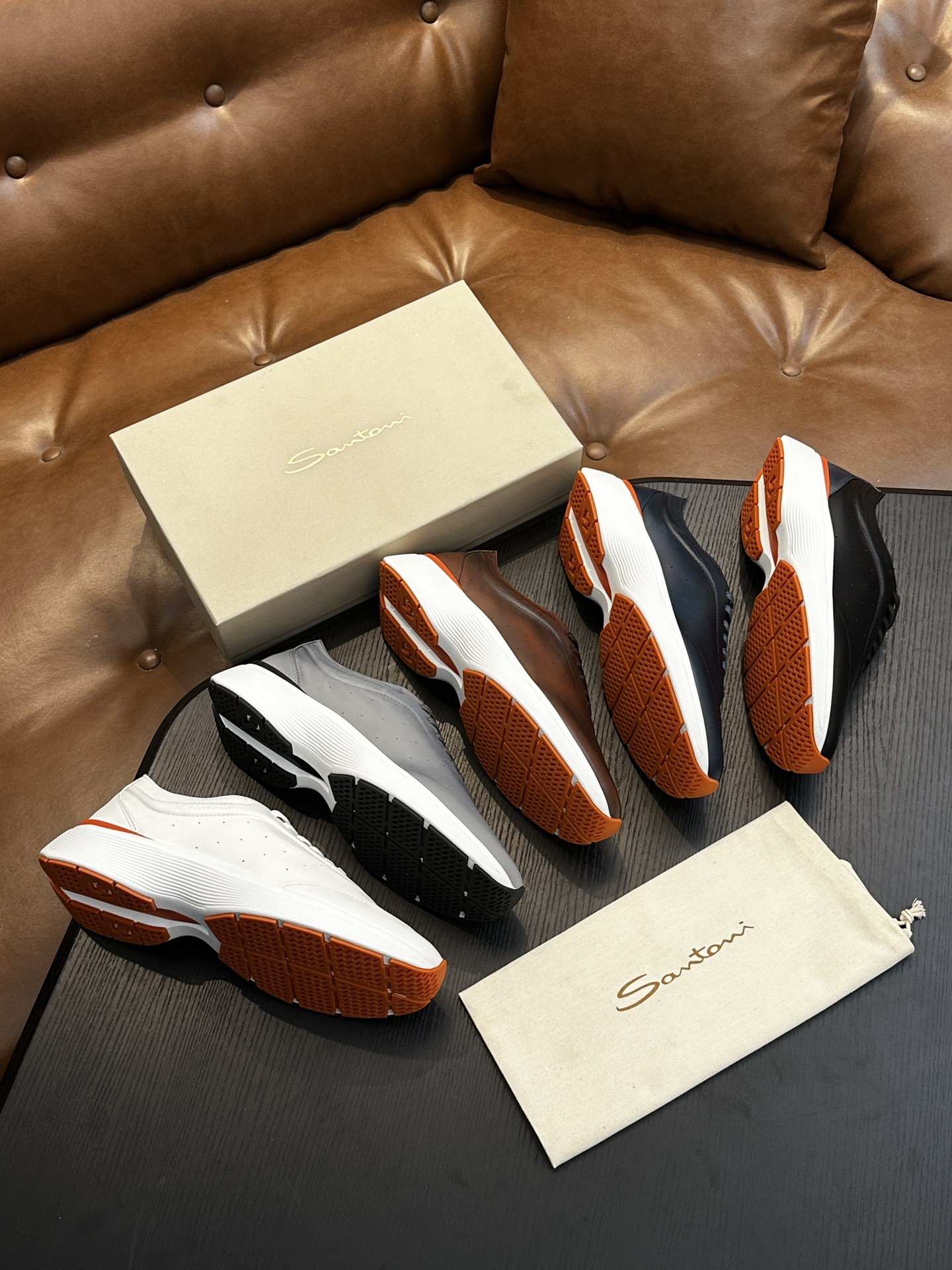 Santoni Italian Handcrafted Calfskin Men's Shoes