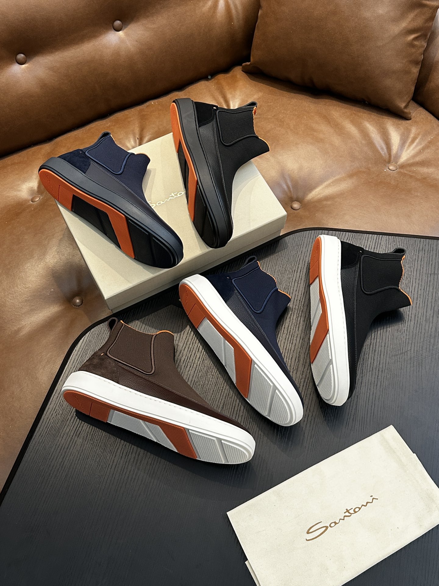 Santoni Racer Cap Toe