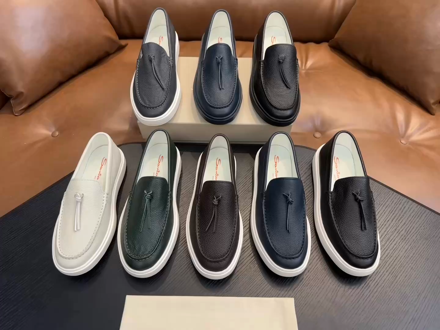 Santoni Italian Handcrafted Calfskin Men's Shoes