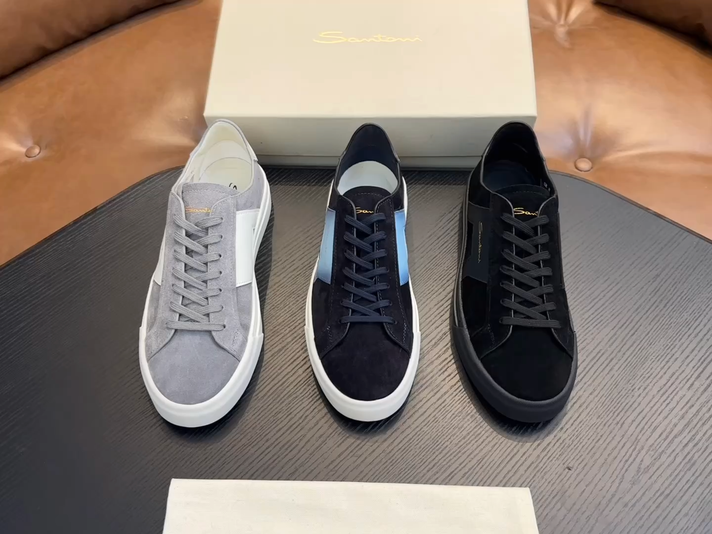 Santoni Italian Handcrafted Calfskin Men's Shoes