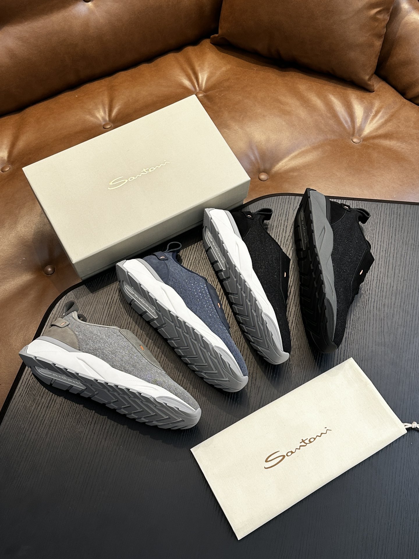 Santoni Italian Handcrafted Calfskin Men's Shoes