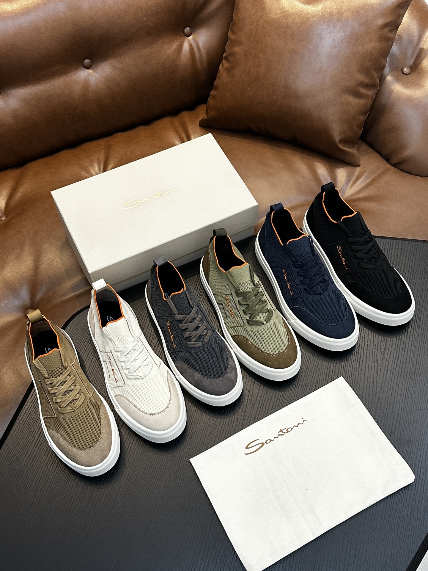 Santoni Italian Men's Casual Sneakers Now Available