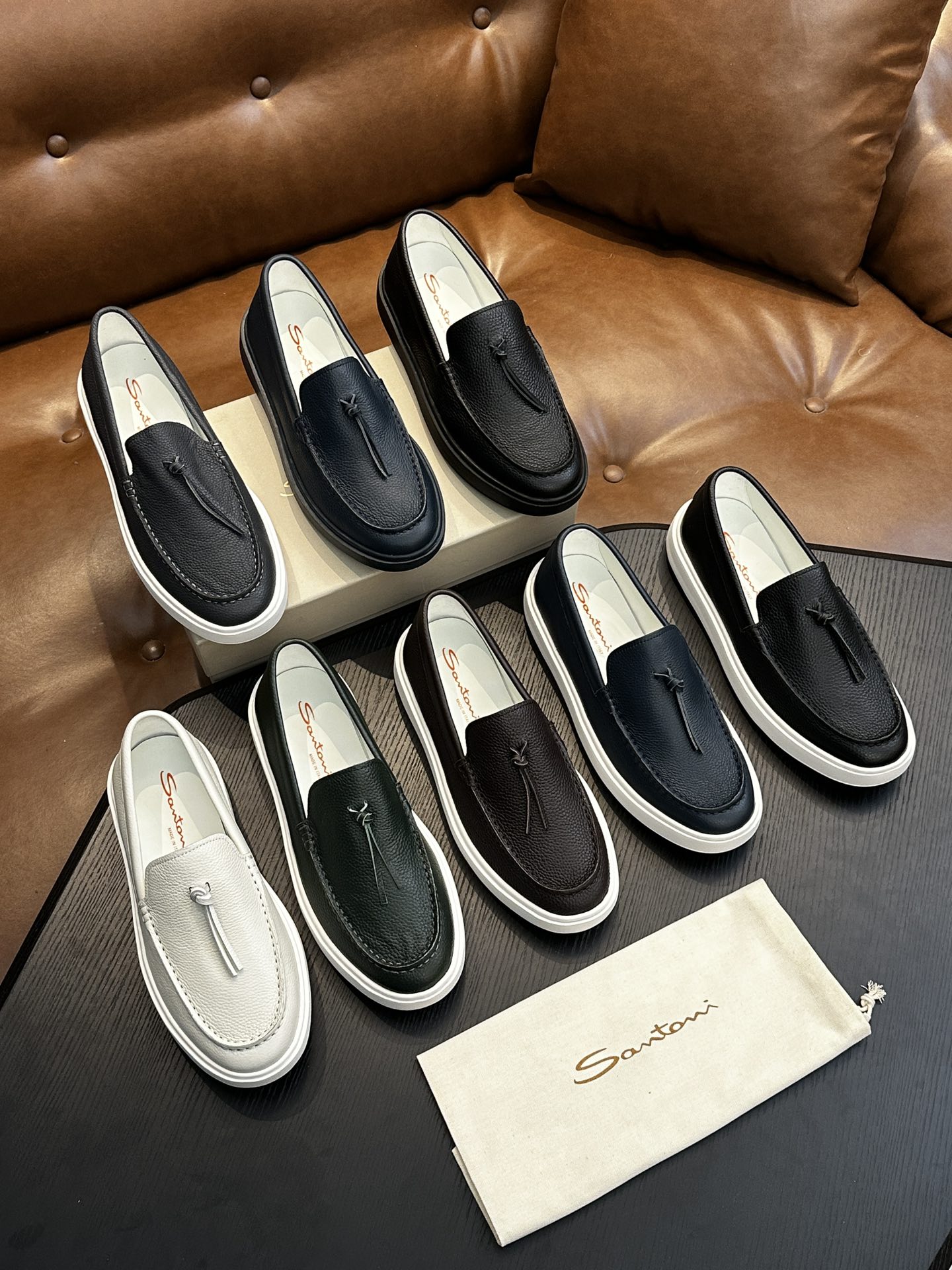 Santoni Italian Handcrafted Calfskin Men's Shoes