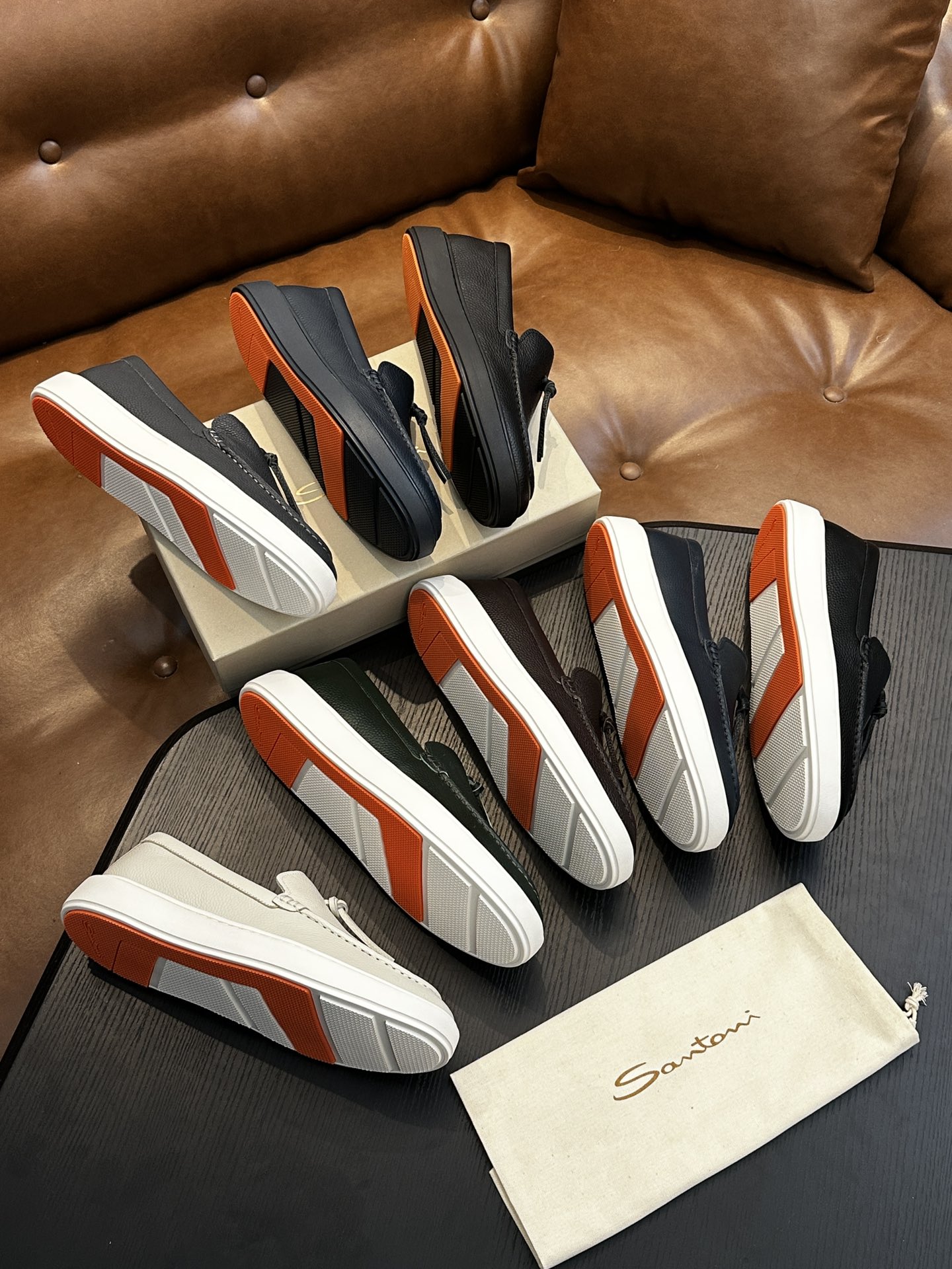 Santoni Italian Handcrafted Calfskin Men's Shoes