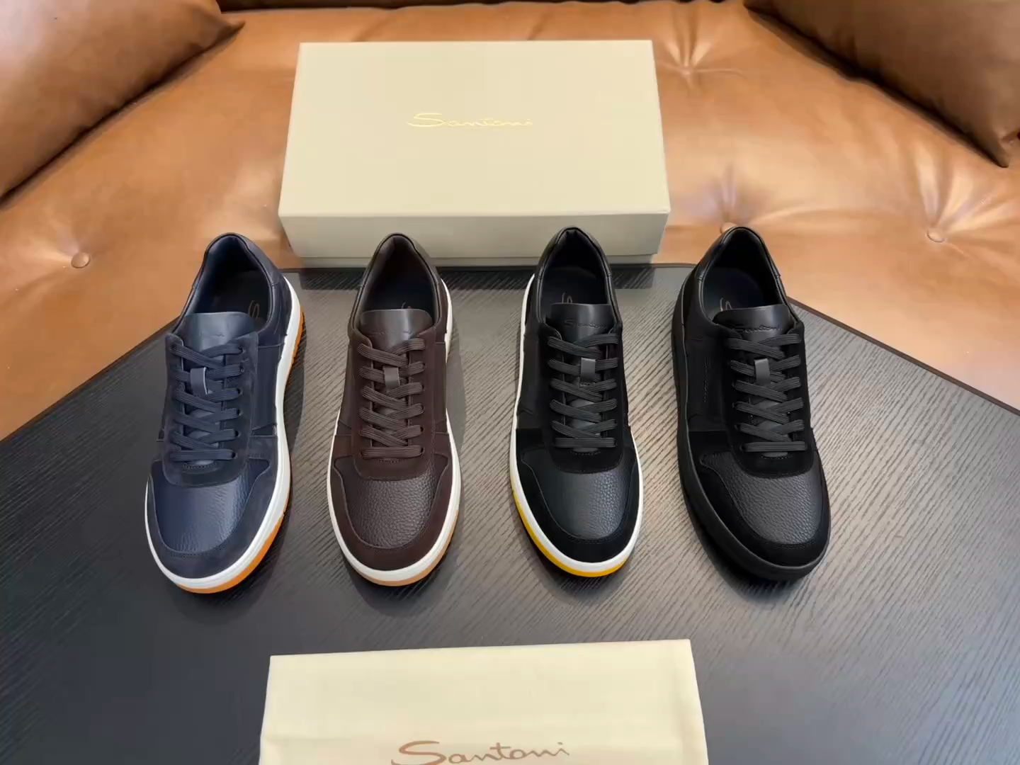 Santoni Italian Handcrafted Calfskin Men's Shoes