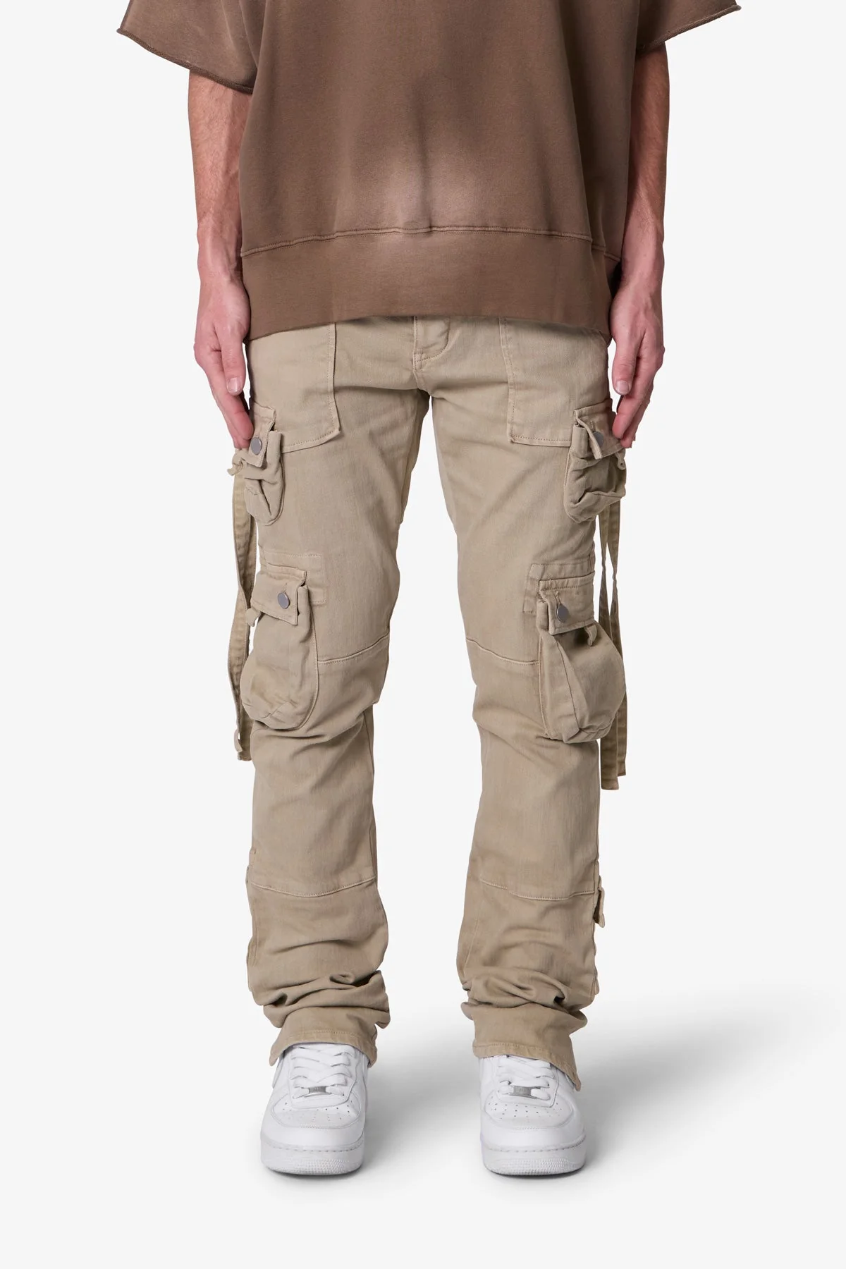 D152 Cargo Straight Denim - Brown