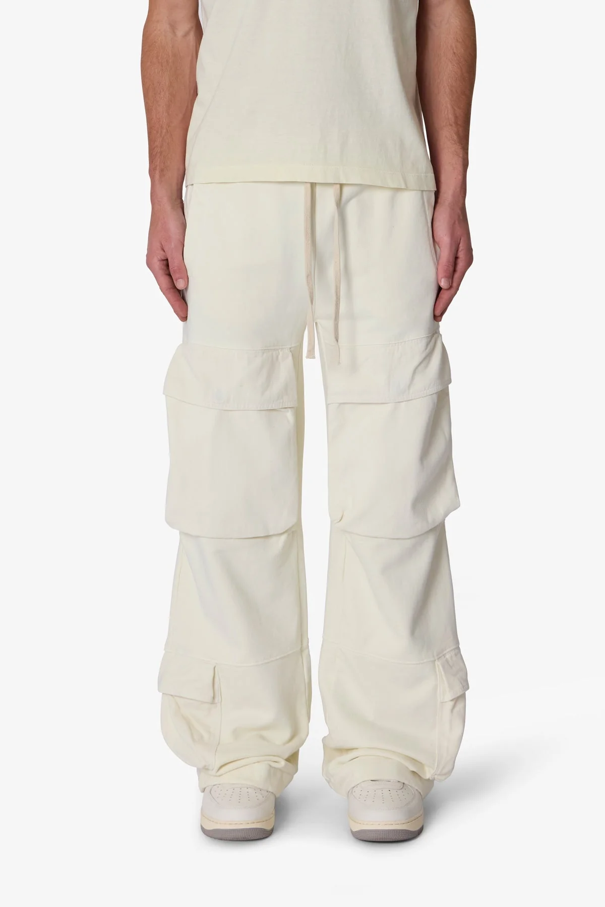 Front Cargo Sweatpants - Off White