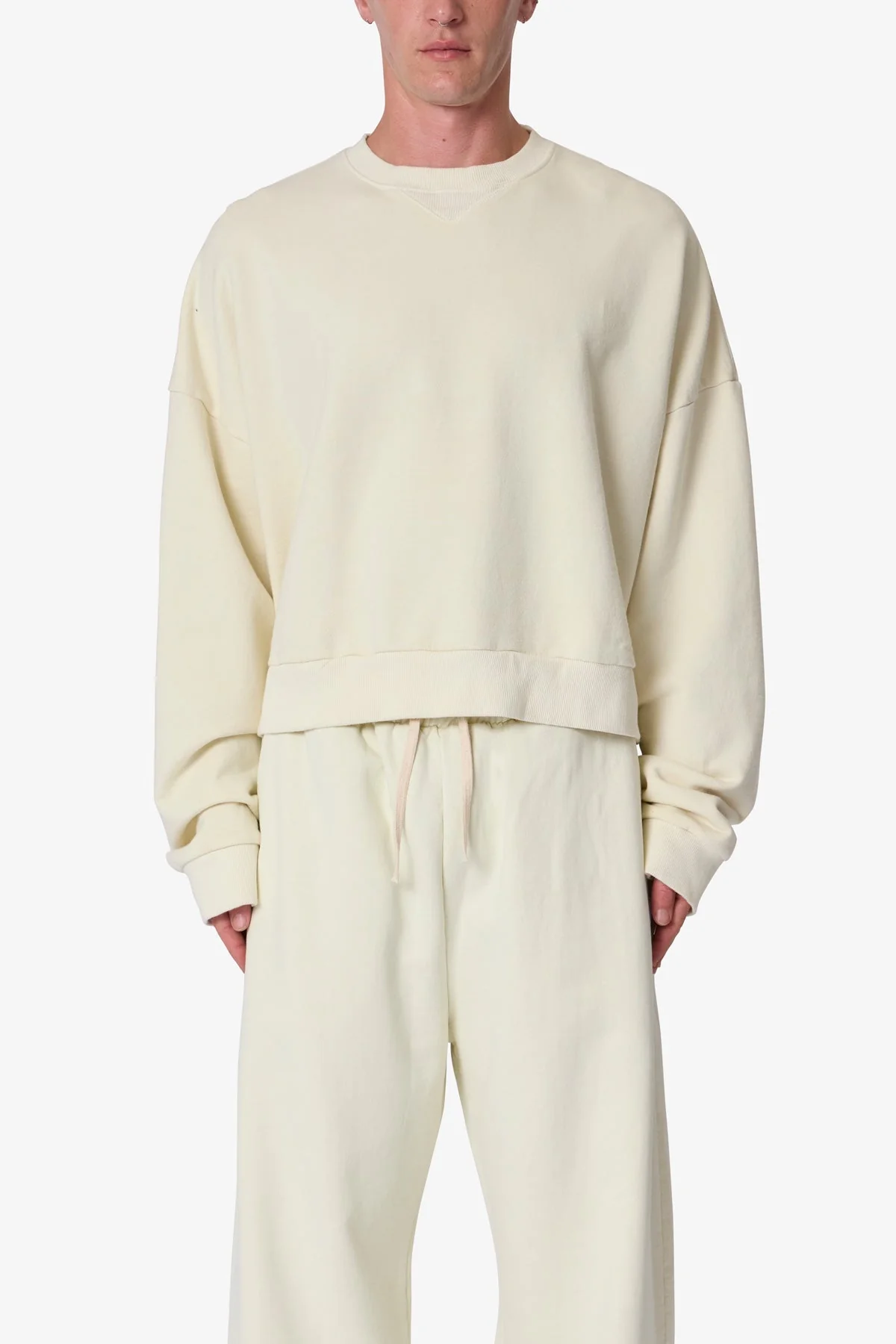 Cropped Crewneck - Off White