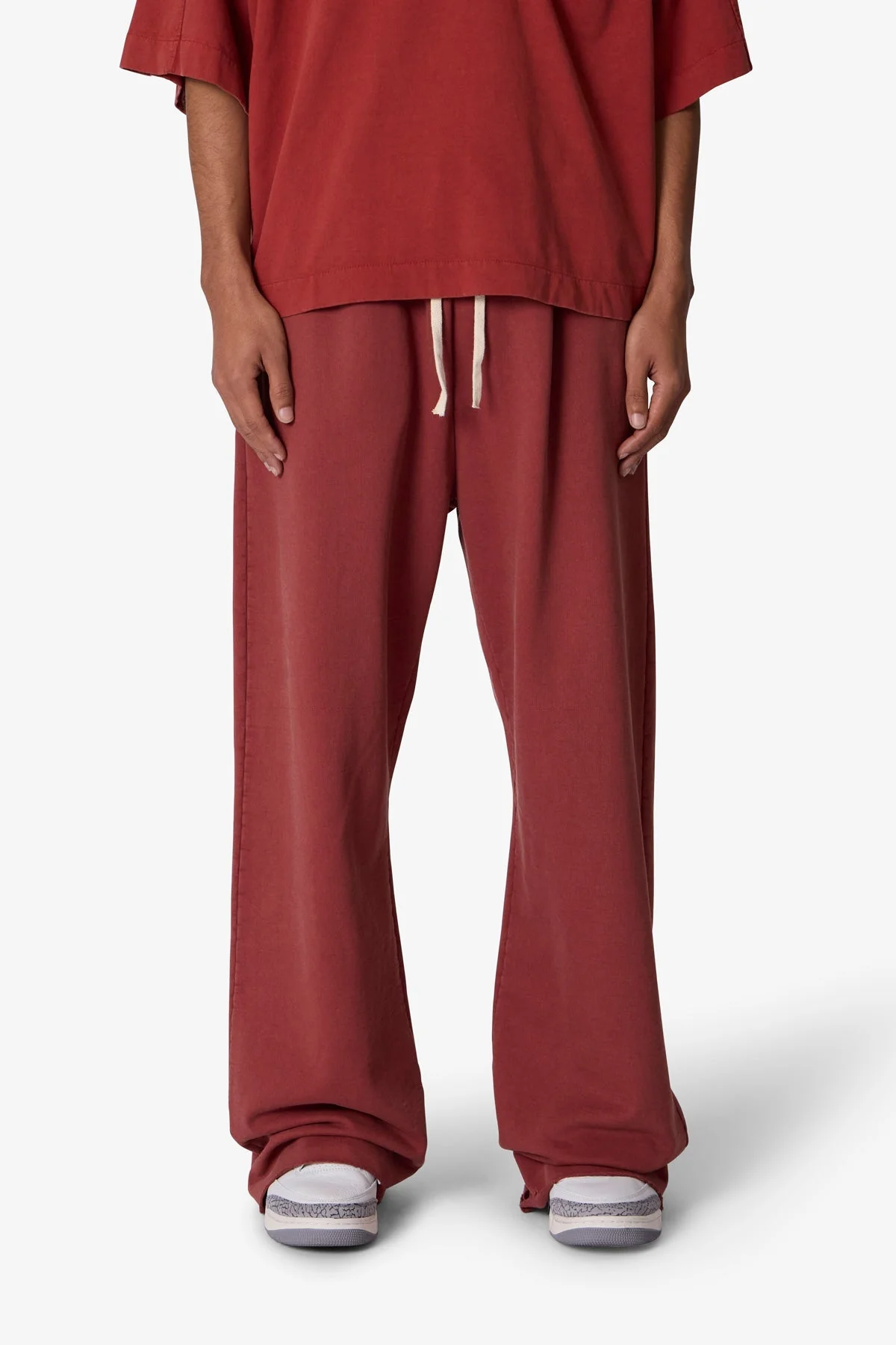 Ultra Baggy Heavy Fleece Sweatpants - Rust