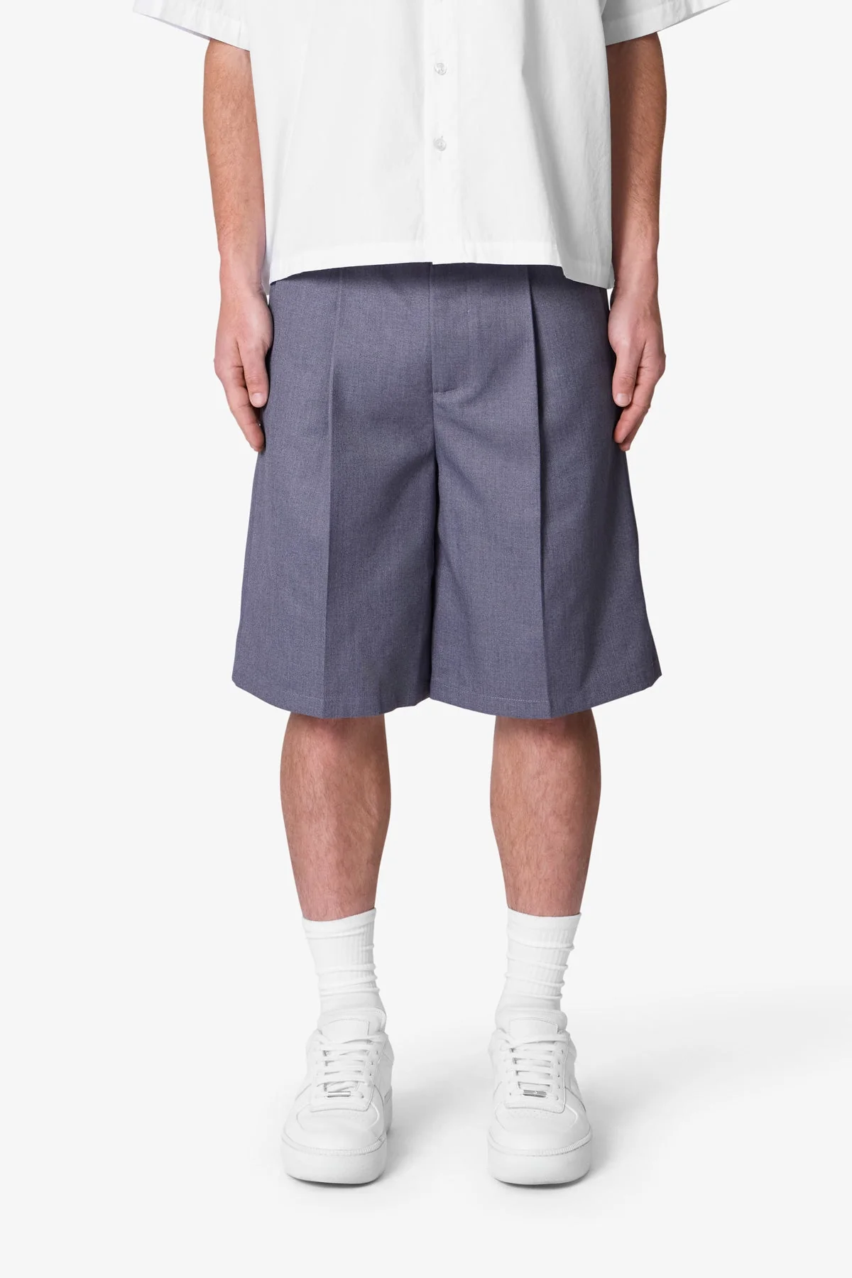 Big Pleated Shorts - Grey