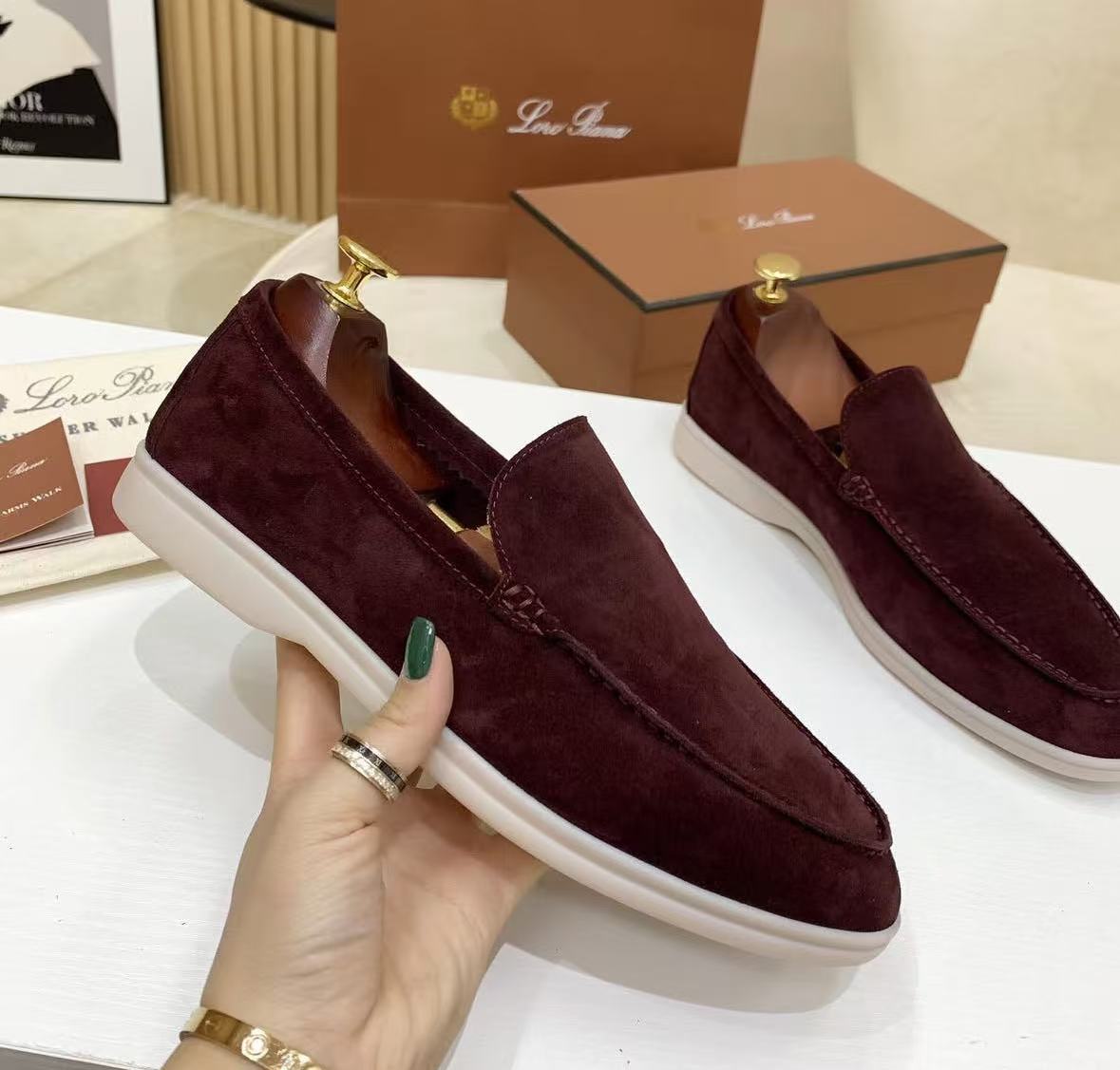 loro piana summer walk shoes suede leather soft men shoes