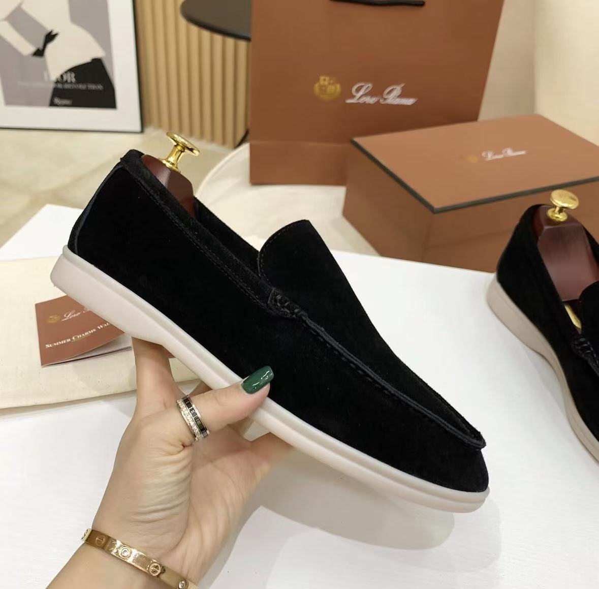 loro piana summer walk shoes suede leather soft men shoes