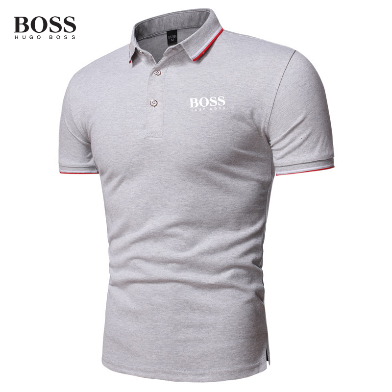 Men's Button Stand Collar Short Sleeve Polo Shirts
