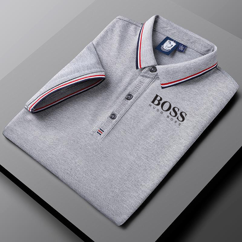 Men's high-end striped cotton T-shirt