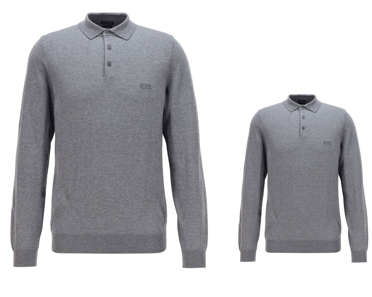 Bono L 50435429 030 Virgin Wool Polo Shirt Grey