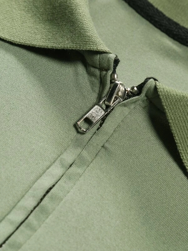 Men's Quarter Zipper Polo Shirt